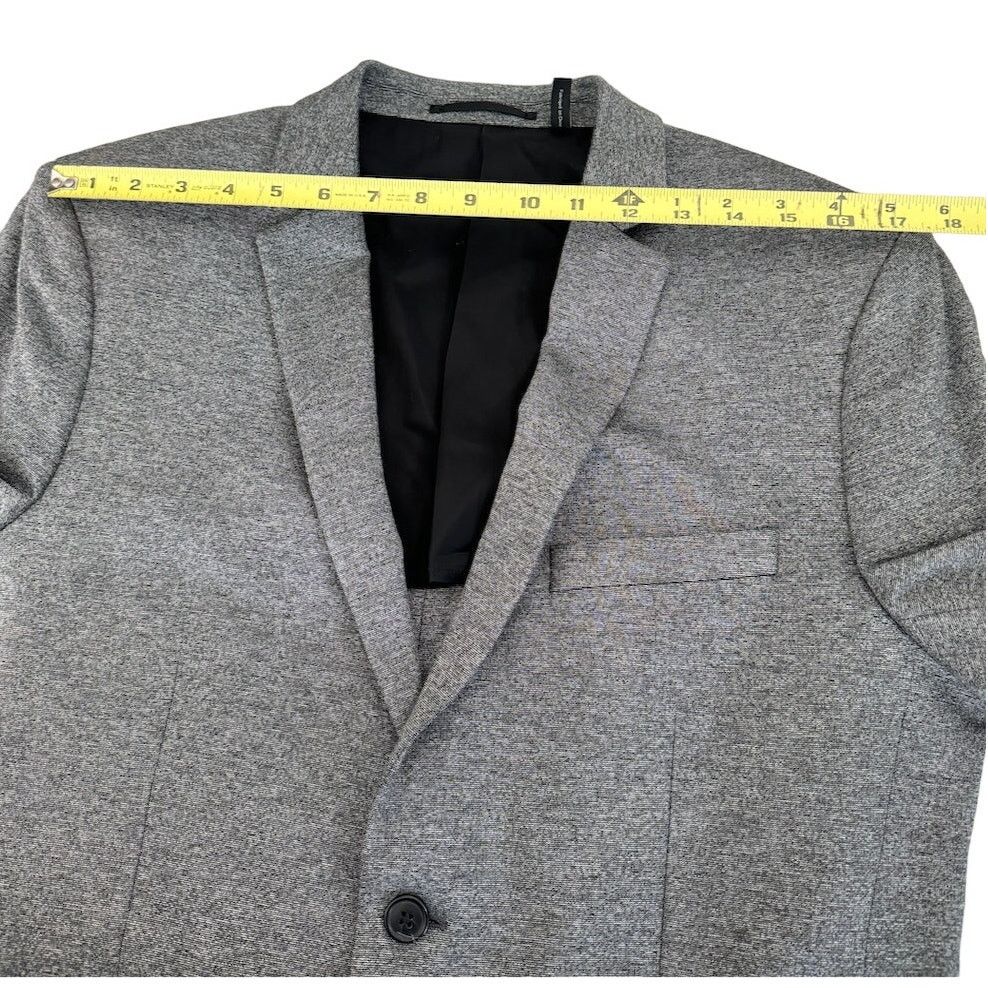 Theory Theory Mens Rodolf Heathered Gray Two Button Blazer Jacket Size 42R - 6 Thumbnail
