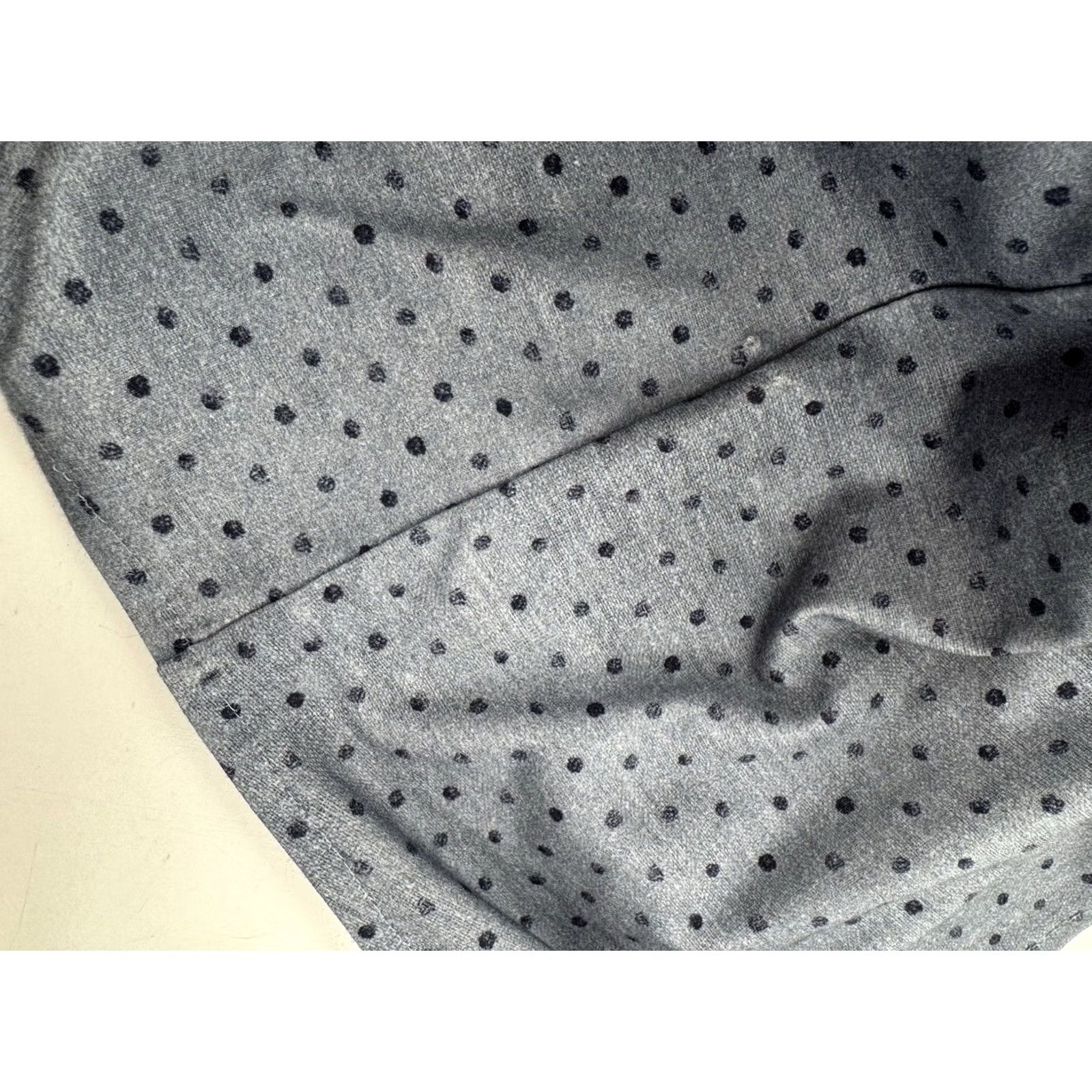 Vintage EMANUEL BERG Shirt Mens L Gray / Blue Polka Dot Soft Cotton Blend Stretch Button-Up Long Sleeve SMALL FLAW Size US L / EU 52-54 / 3 - 7 Thumbnail