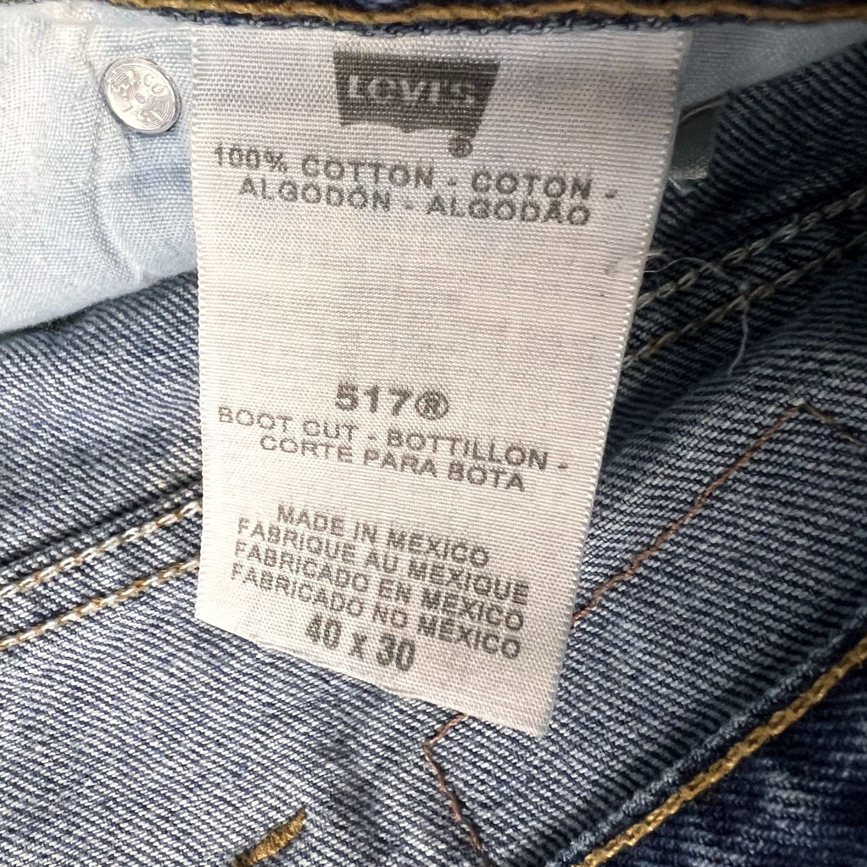 Levi's Levi's 517 Jeans Men Bootcut Denim 40x30 Blue Medium Distressed 5-Pocket Zip Fly Comfort Regular Vintage No Size US 40 / EU 56 - 3 Thumbnail