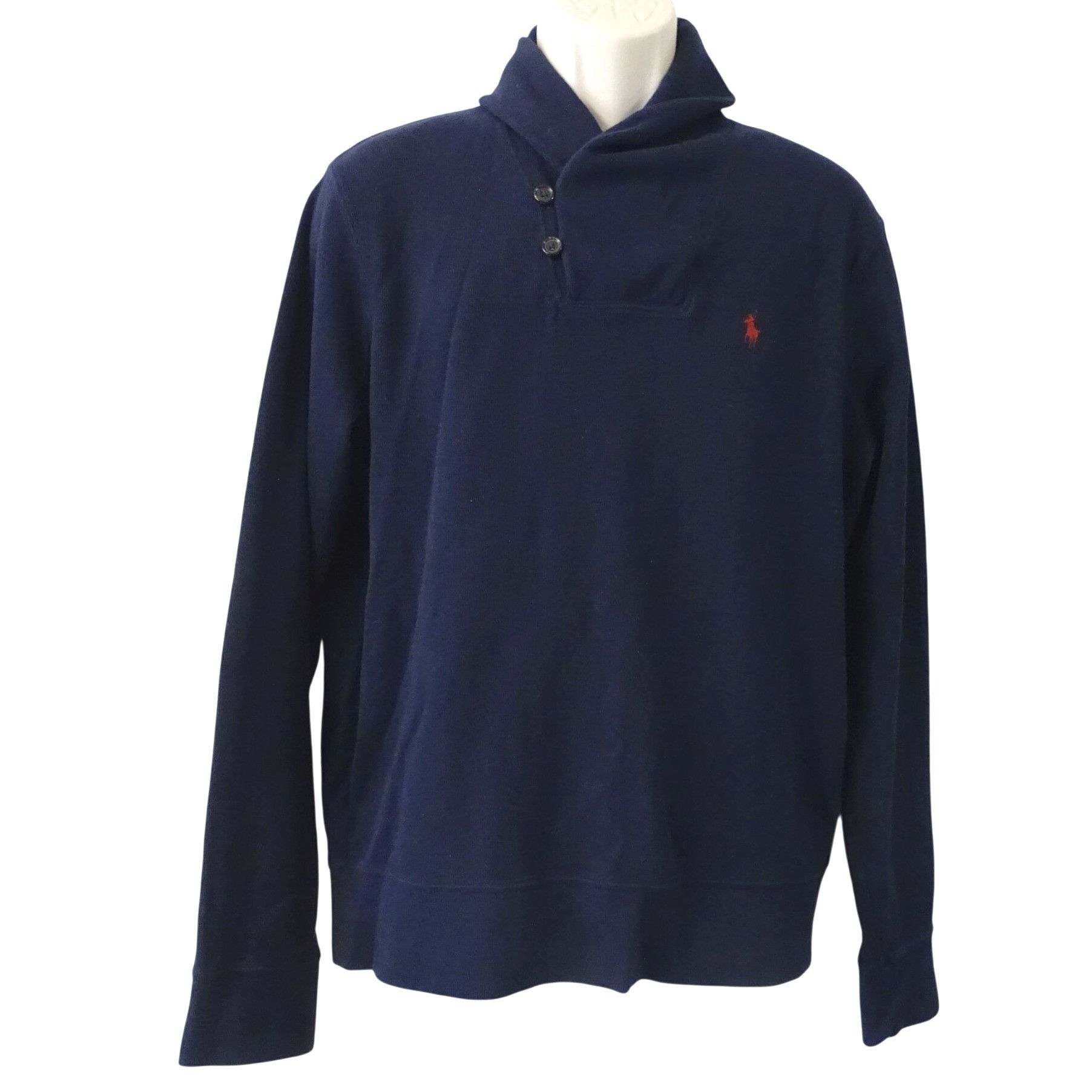 Polo Ralph Lauren Polo Ralph Lauren Estate Rib Navy Pullover Knit Shirt Size M Size US M / EU 48-50 / 2 - 1 Thumbnail