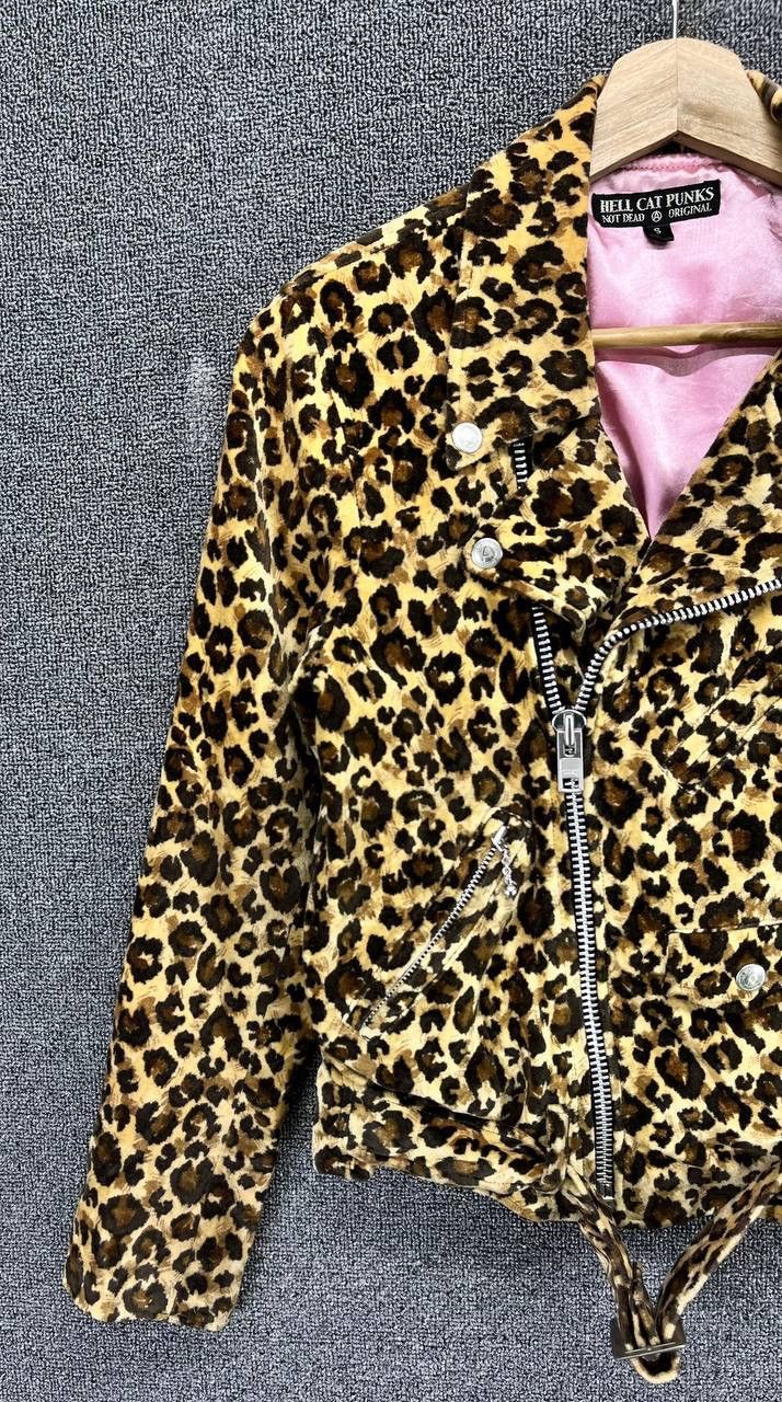 If Six Was Nine Vintage Hell Cats Punk Not Dead Leopard Jacket Size S / US 4 / IT 40 - 3 Thumbnail
