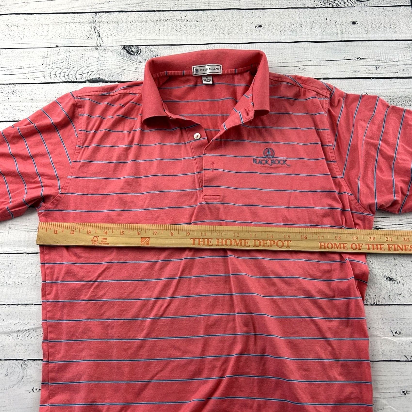 Peter Millar Peter Millar Short Sleeve Polo Shirt Mens M Pink Striped Golf Polo Shirt Size US M / EU 48-50 / 2 - 5 Thumbnail