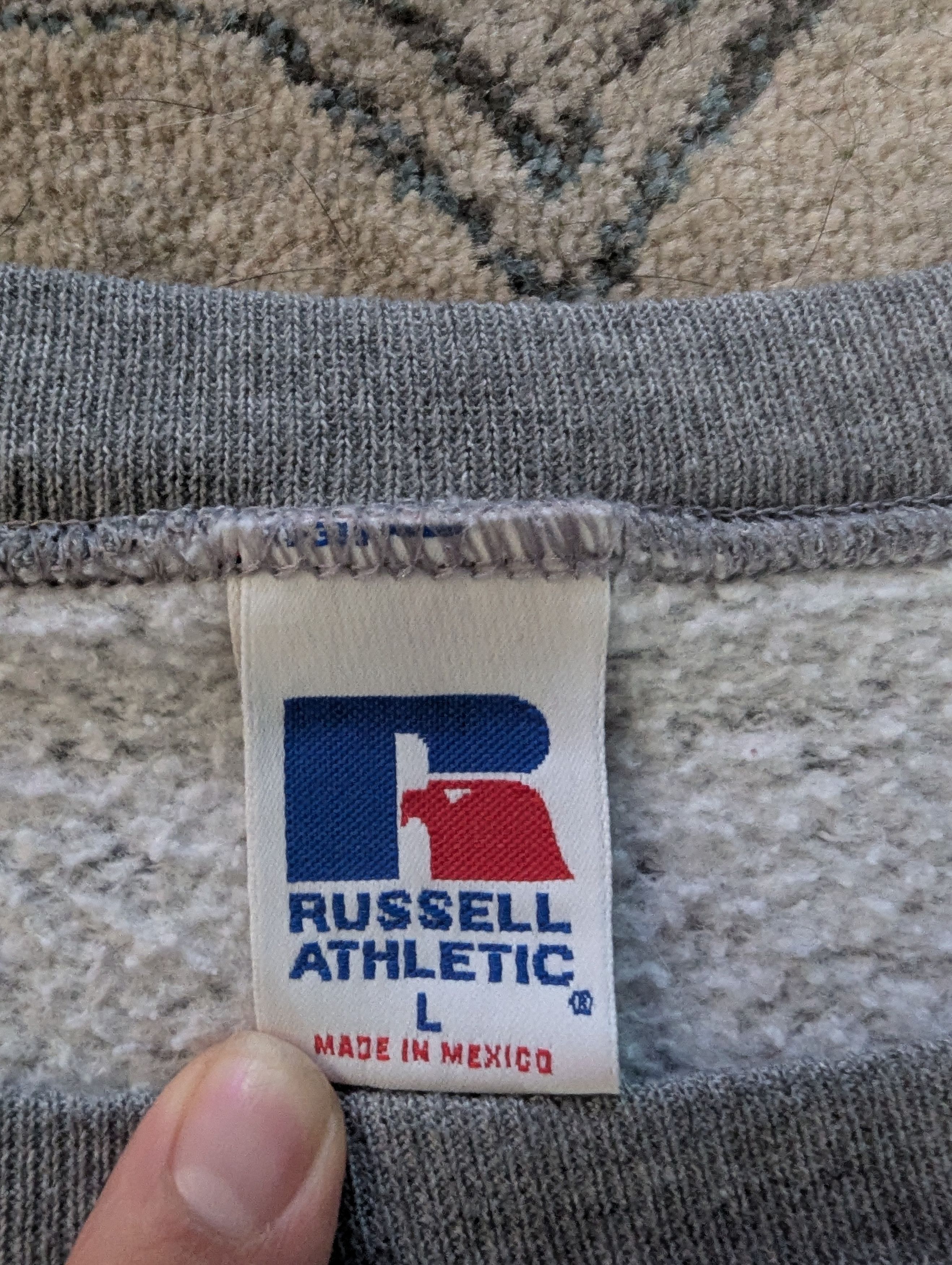Russell Athletic Vintage Russel Athletic Grey Crewneck Size US L / EU 52-54 / 3 - 3 Thumbnail