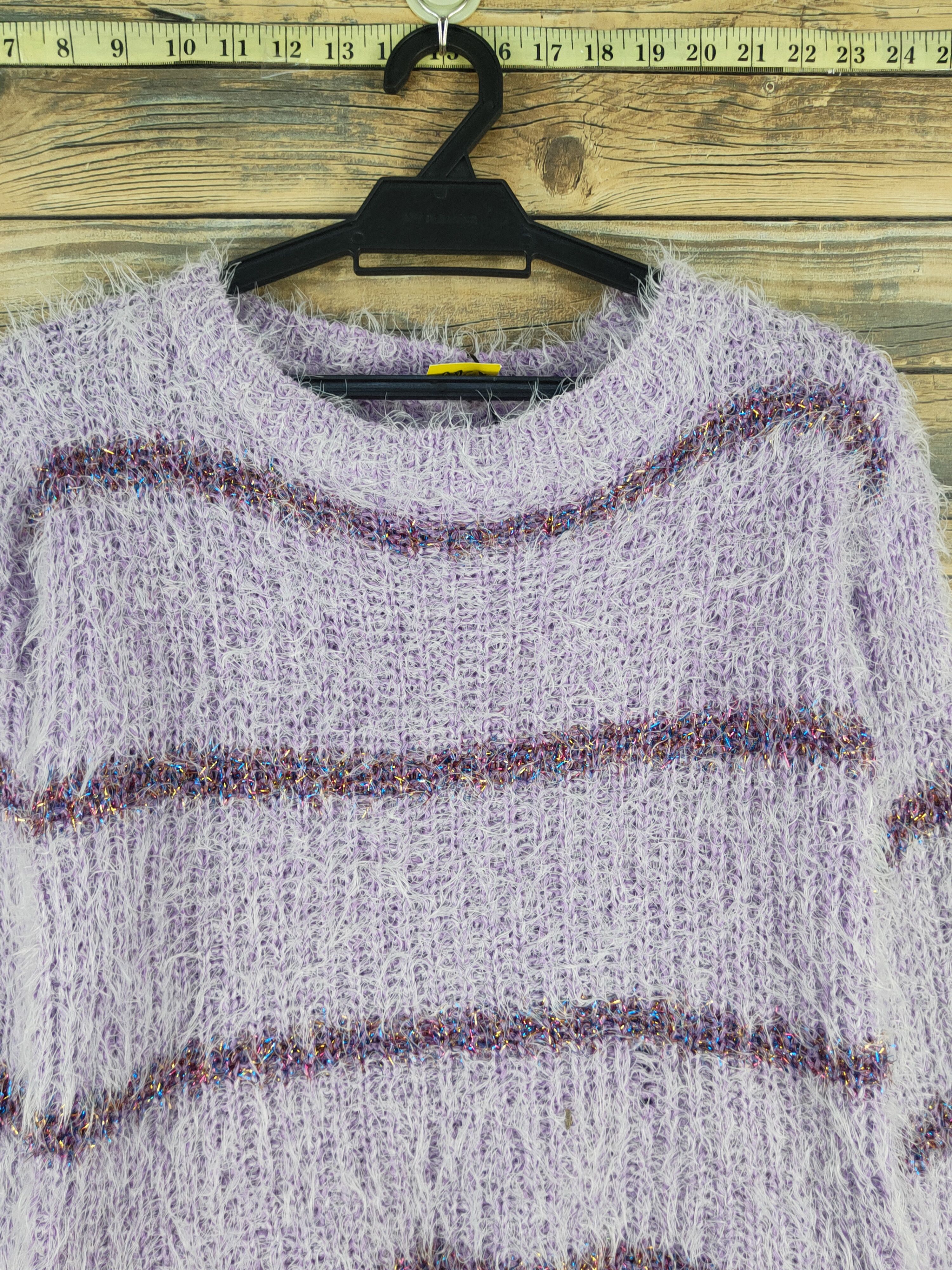 Japanese Brand Japanese Brand Purple Shag Shaggy Fur Mohair Knitwear #W1657 Size S / US 4 / IT 40 - 2 Thumbnail