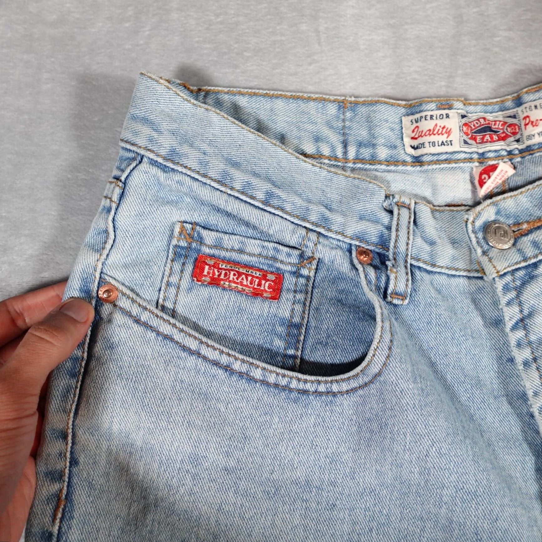 Vintage VINTAGE Hydraulic Women’s Jeans Pants 32 Relaxed Fit High Rise Light Wash Art 90s Fall Summer Size 24" / US 00 / IT 34 - 5 Thumbnail