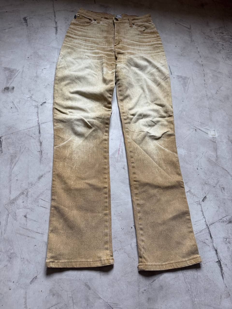 Roberto Cavalli Cavali jeans Sand washed denim pants vintage Size 29" - 2 Thumbnail