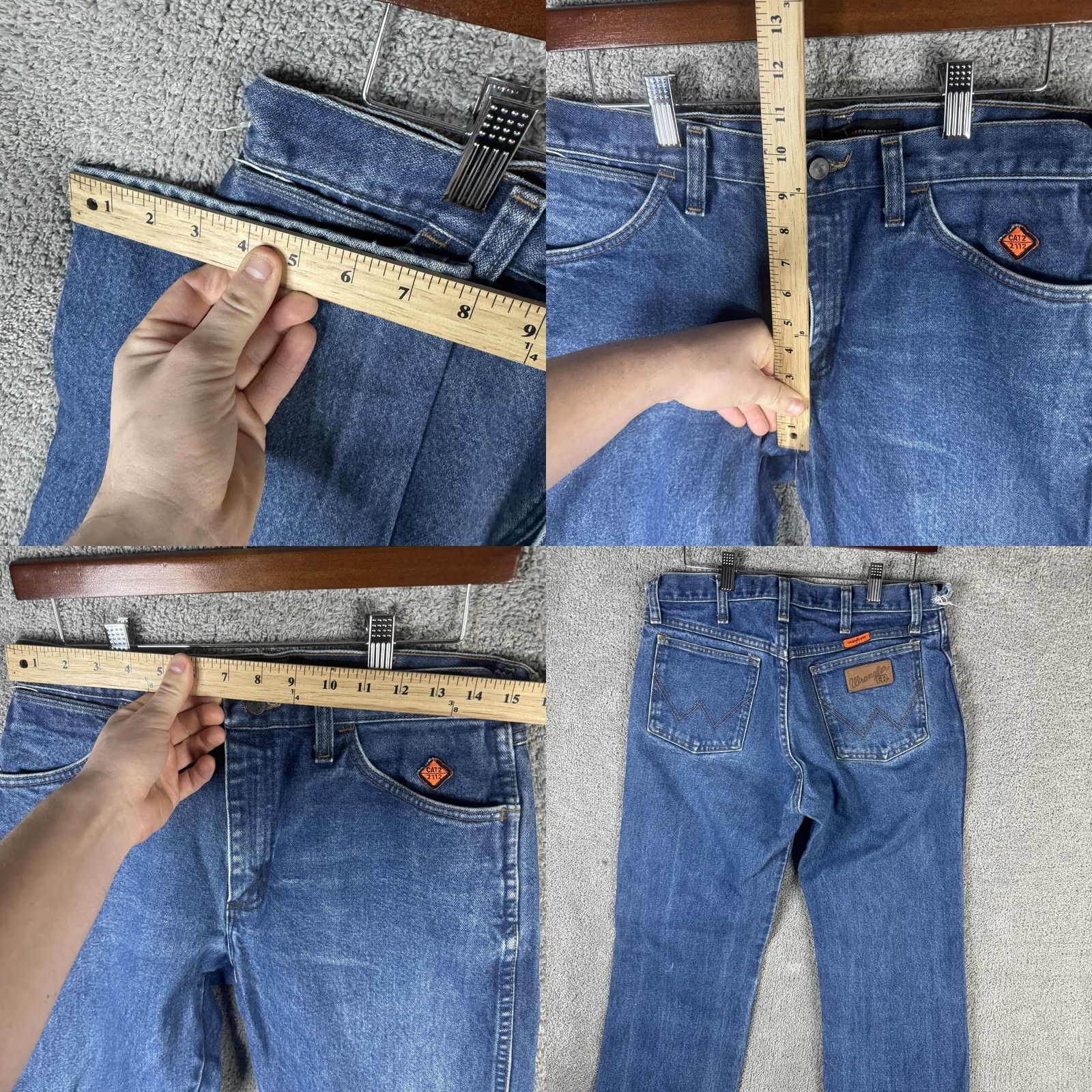 Wrangler Wrangler FR Jeans Mens 31x30 Blue Flame Resistant Straight Denim PBR Workwear Size US 31 - 8 Thumbnail