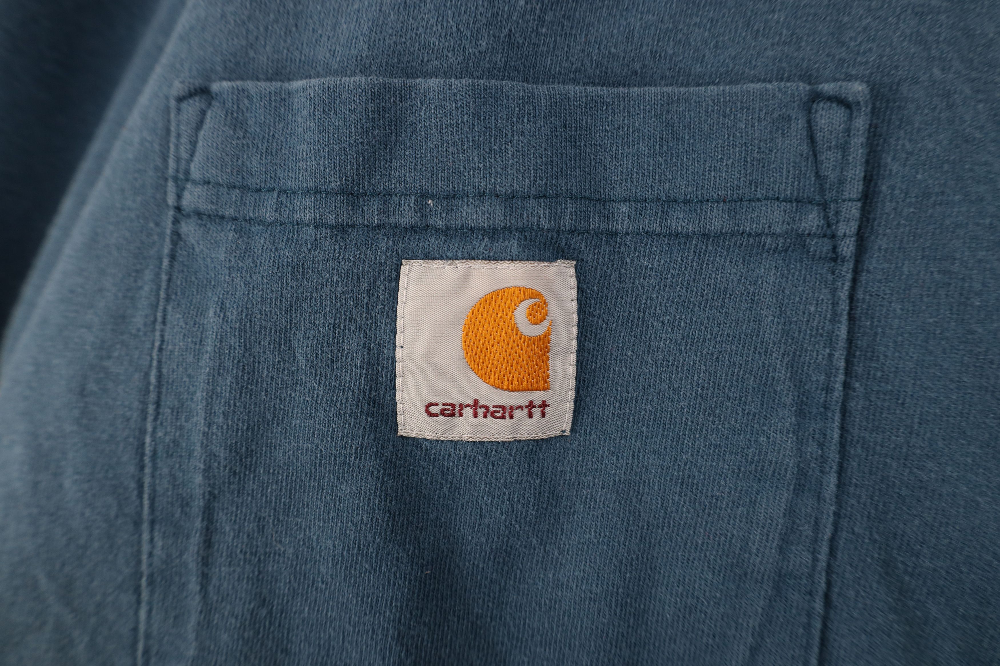 Carhartt Vintage Y2K Carhartt Sun Faded Pocket Short Sleeve T-Shirt Size US XXL / EU 58 / 5 - 4 Thumbnail