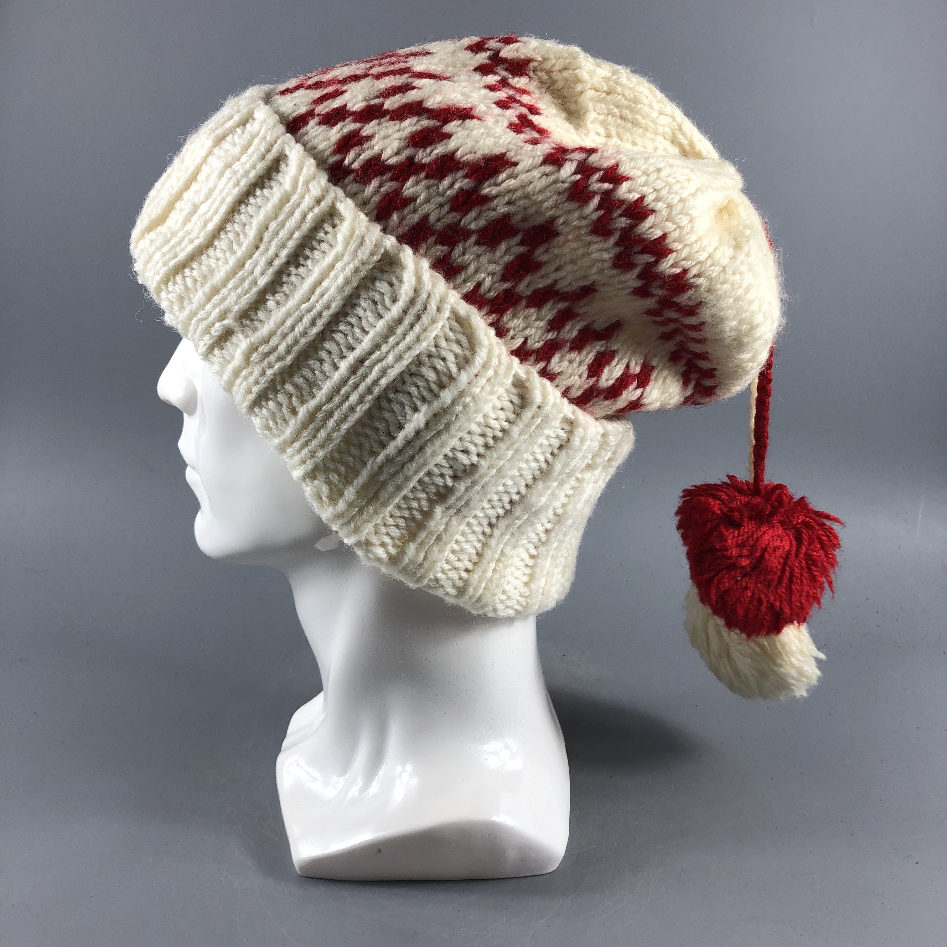 Japanese Brand × Vintage Unknown PomPom Ribbed Beanie Snow Hat Snow Cap -D459 Size ONE SIZE - 1 Thumbnail