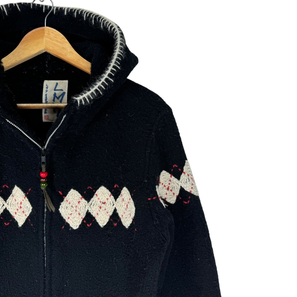 Handmade ☀️LMH HANDMADE HOODIE WOOL NATIVE JACKET Size US M / EU 48-50 / 2 - 4 Thumbnail