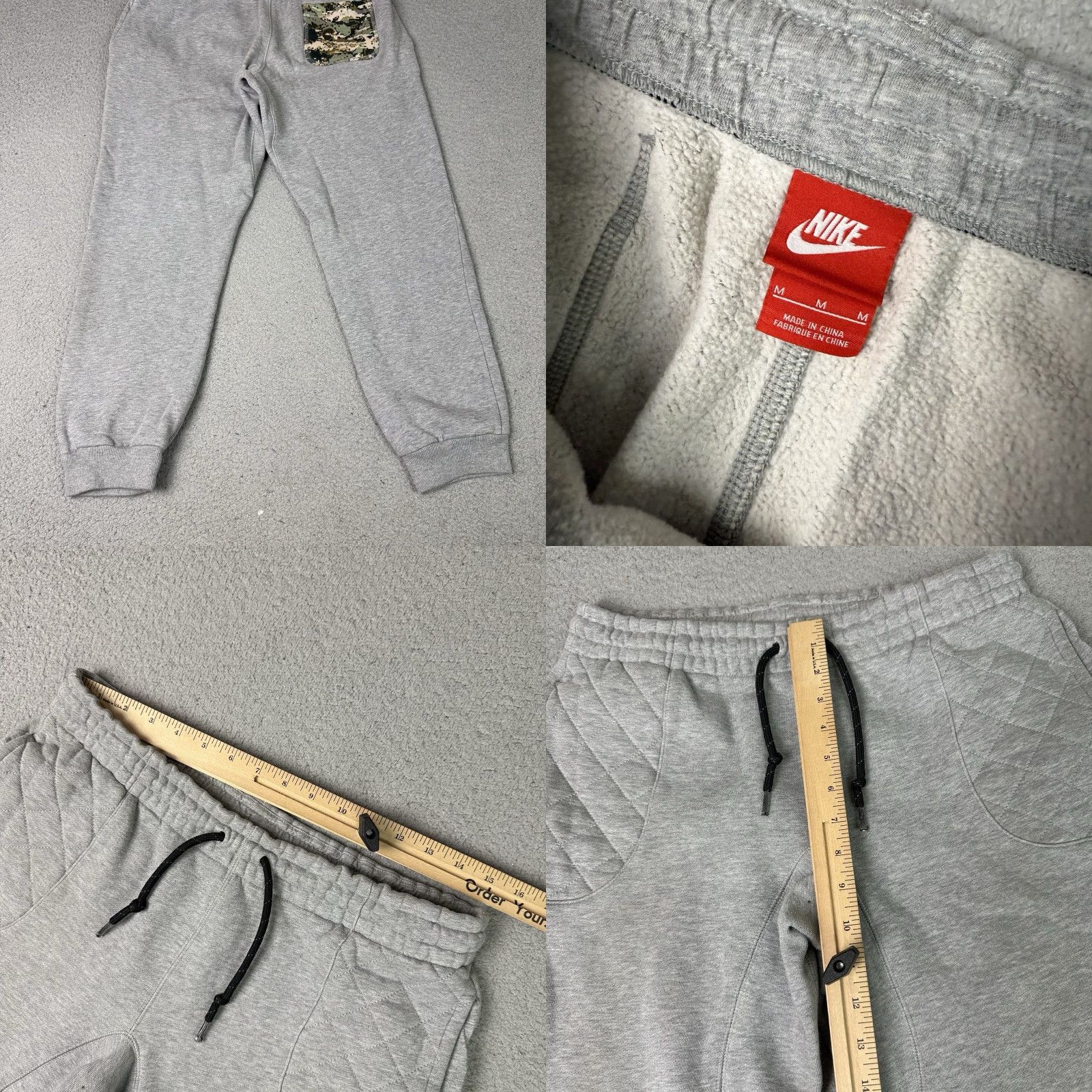 Nike Nike Knows FB Sweatpants Mens Large Gray Camo Pockets Heavyweight Essential Rare Pants Size US 33 - 8 Thumbnail