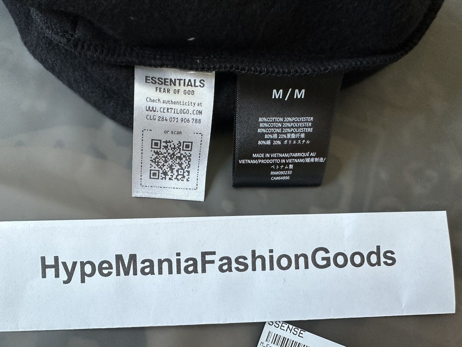 Fear of God Fear of God Essentials Fleece Hoodie Black Size US M / EU 48-50 / 2 - 8 Thumbnail