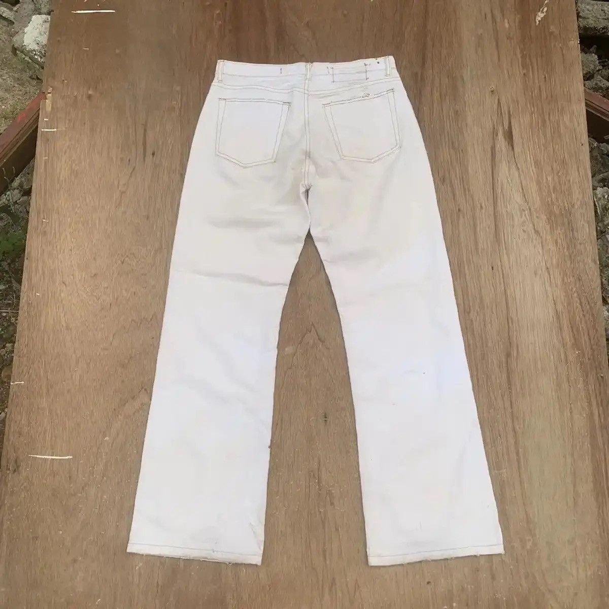 Vintage FLARES TROUSERS JEANS LOOSE FIT FADED PANTS MADE IN SPAIN Size US 31 - 12 Thumbnail