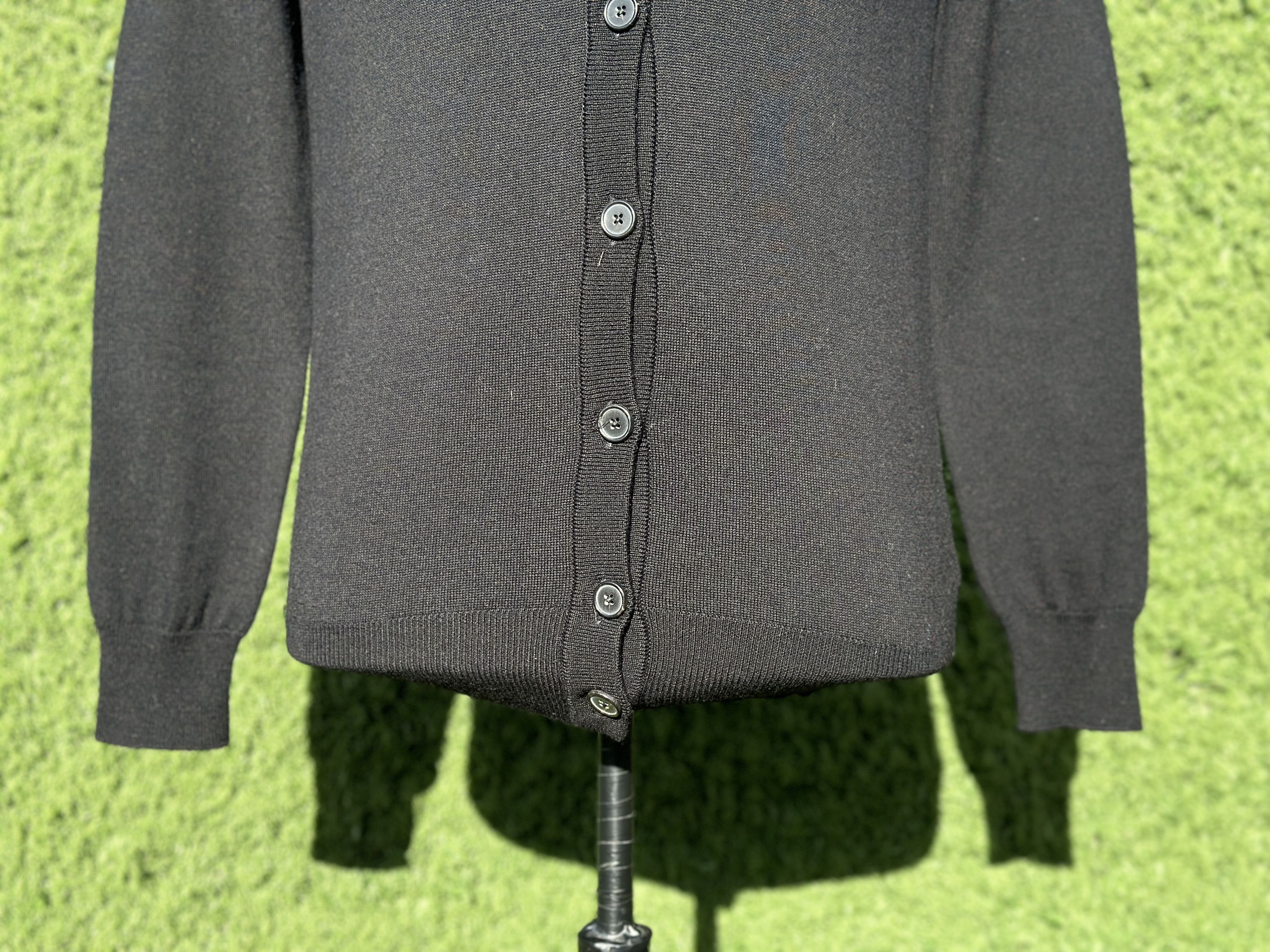 Maison Margiela Maison Margiela Four-Stitch Silk Elbow Patch Cardigan Size S Size S / US 4 / IT 40 - 4 Thumbnail