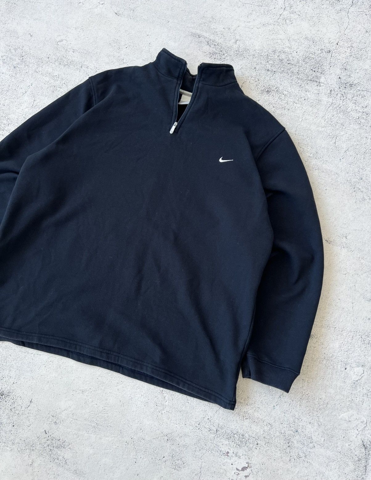 Nike × Vintage 🩸RARE🩸Nike Vintage 00s 1/3 Zip Blue Sweatshirt Size US L / EU 52-54 / 3 - 2 Thumbnail