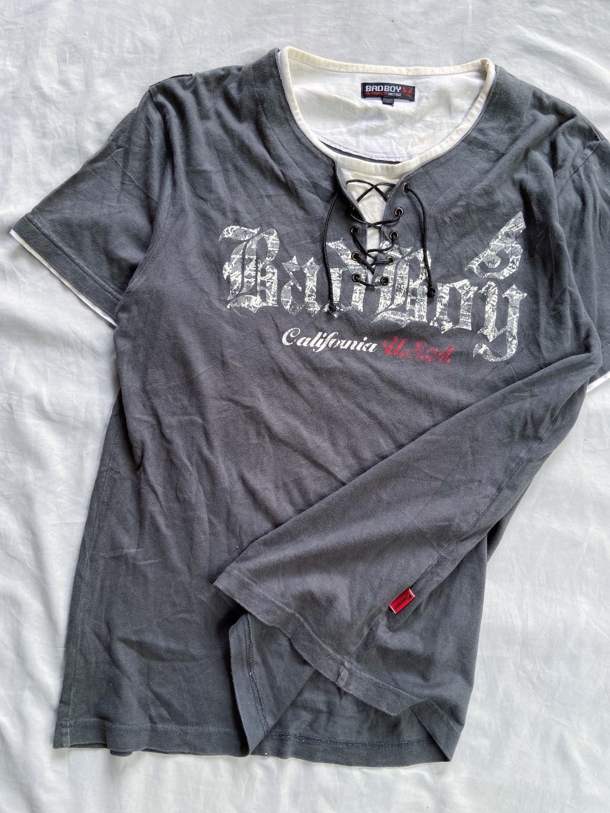 Japanese Brand DOUBLE LAYER JAPANESE STYLE BADBOY TEE Size US XL / EU 56 / 4 - 3 Thumbnail