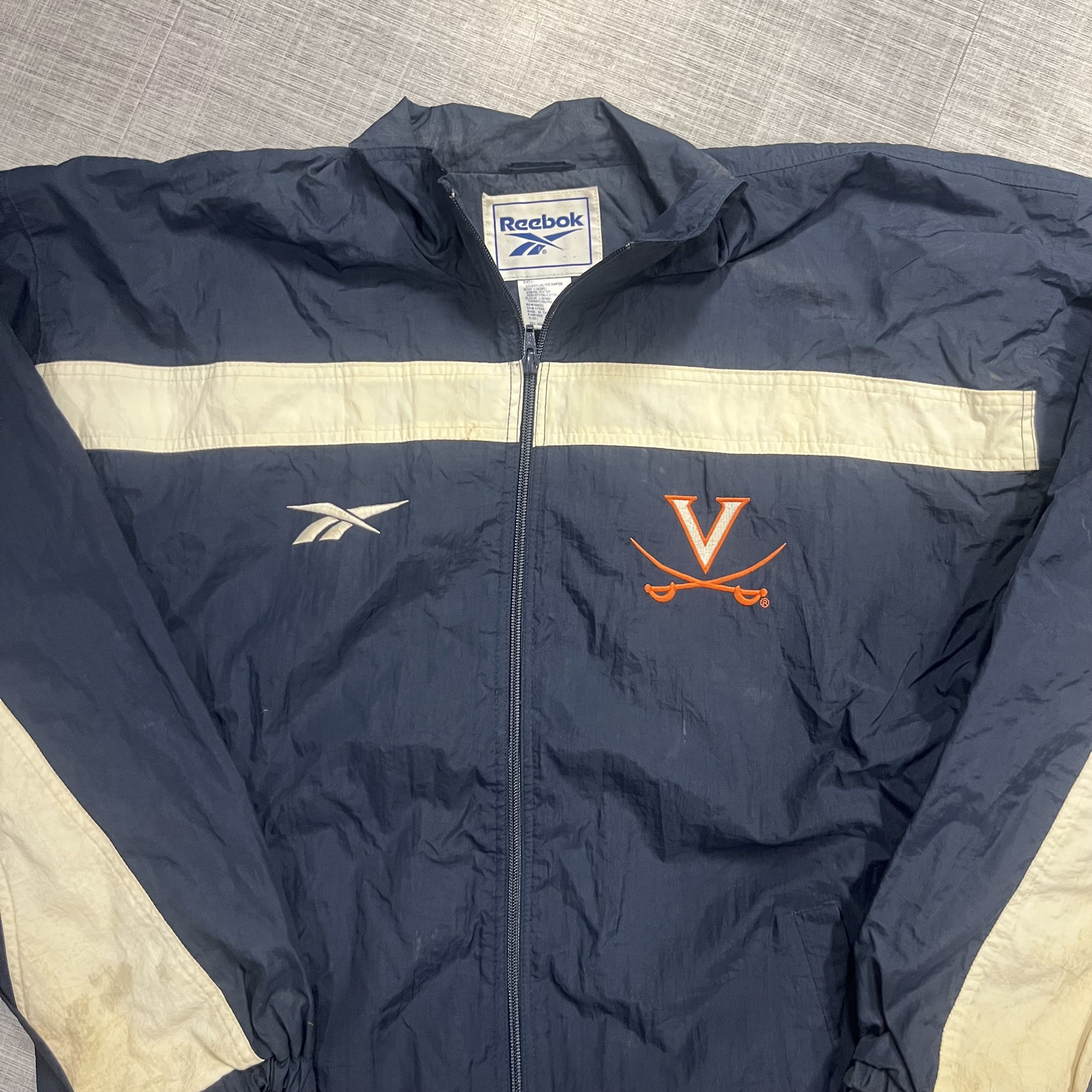 Nike × Reebok × Vintage Crazy VTG 90s Reebok UVA Lightweight Windbreaker Size US L / EU 52-54 / 3 - 2 Thumbnail