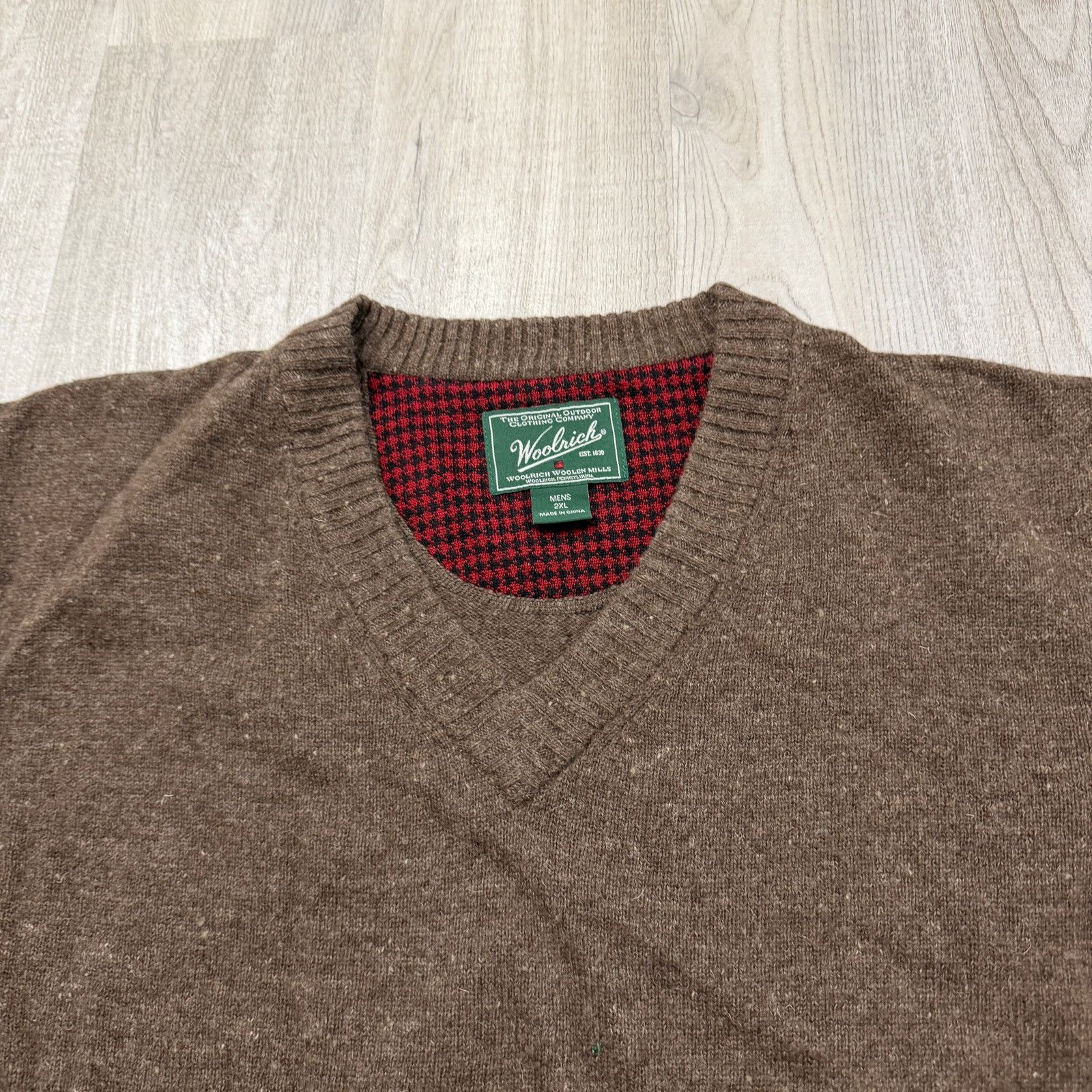 Vintage Woolrich Lambs Wool Sweater Mens 2XL Brown Wood Heather Size US XXL / EU 58 / 5 - 3 Thumbnail