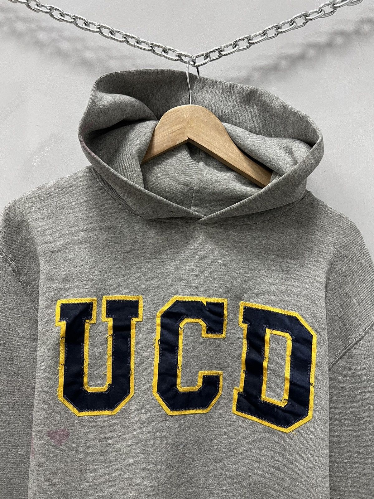 Ed Hardy × Vintage Vintage 80s UCD COLLAGE Russel Athletic Hoodie Size US S / EU 44-46 / 1 - 5 Thumbnail