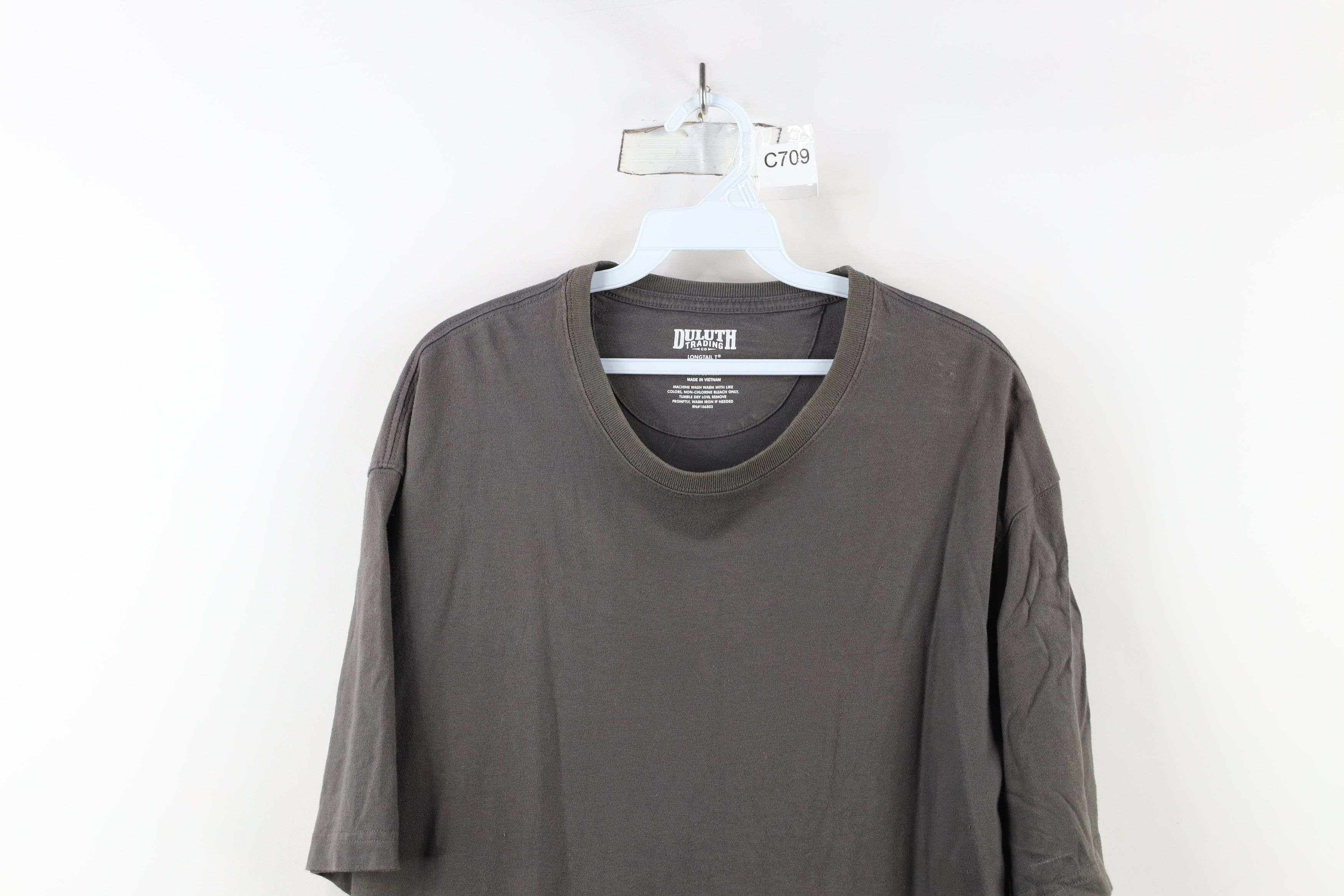 Duluth Trading Company × Vintage Duluth Trading Co Blank Heavy Longtail T T-Shirt Gray Size US M / EU 48-50 / 2 - 2 Thumbnail