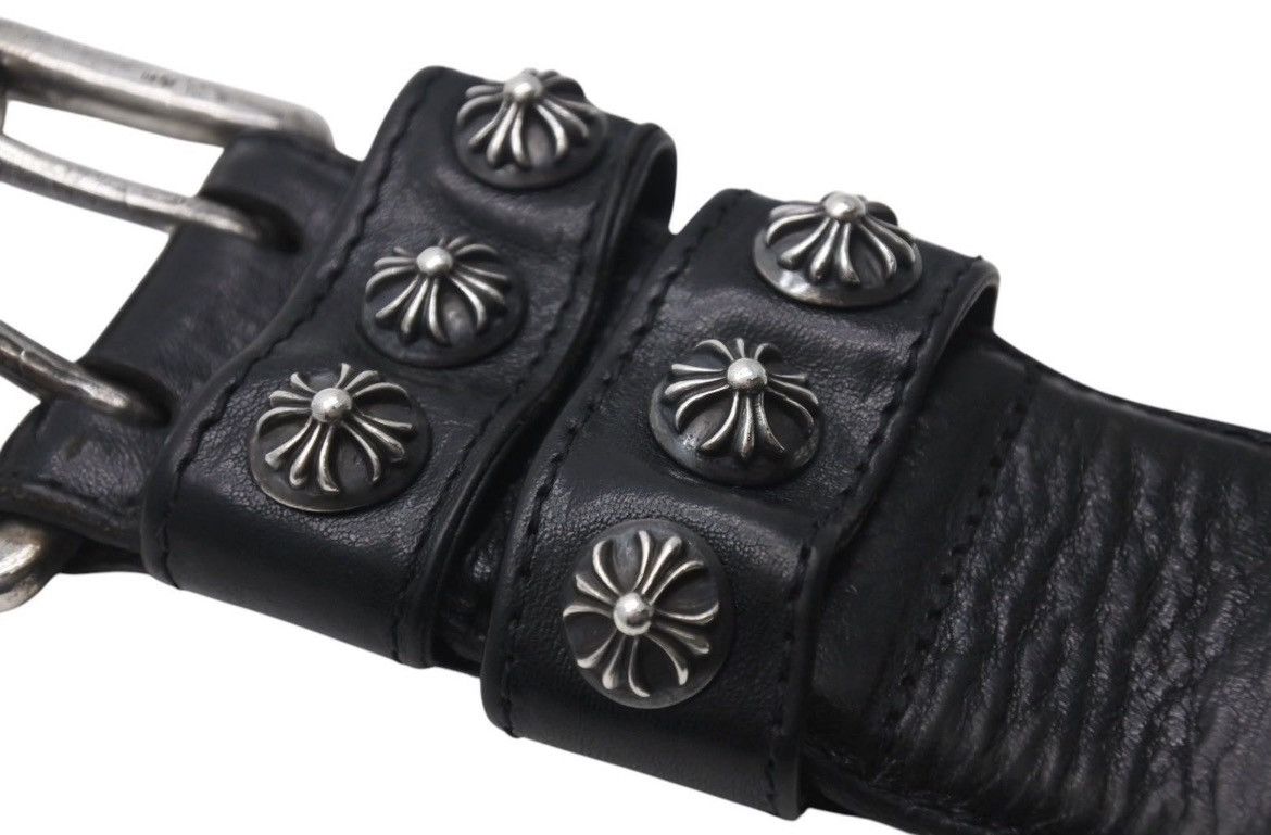 Chrome Hearts Chrome Hearts Double pin roller belt Leather Belt Silver Size ONE SIZE - 6 Thumbnail