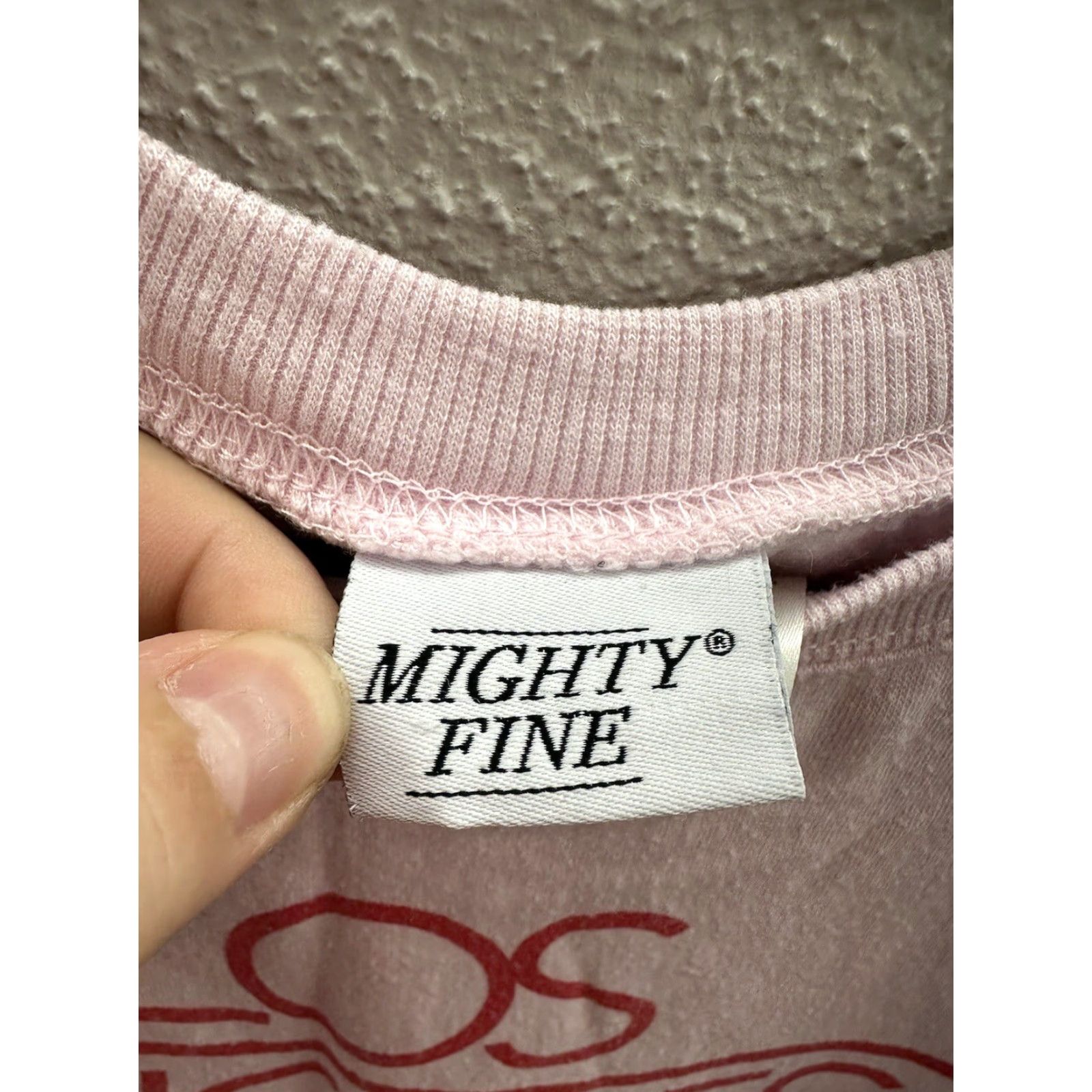Vintage Mighty Fine Sweatshirt Womens Size Medium Pink Los Angeles Long Sleeve Cropped Size M / US 6-8 / IT 42-44 - 6 Thumbnail