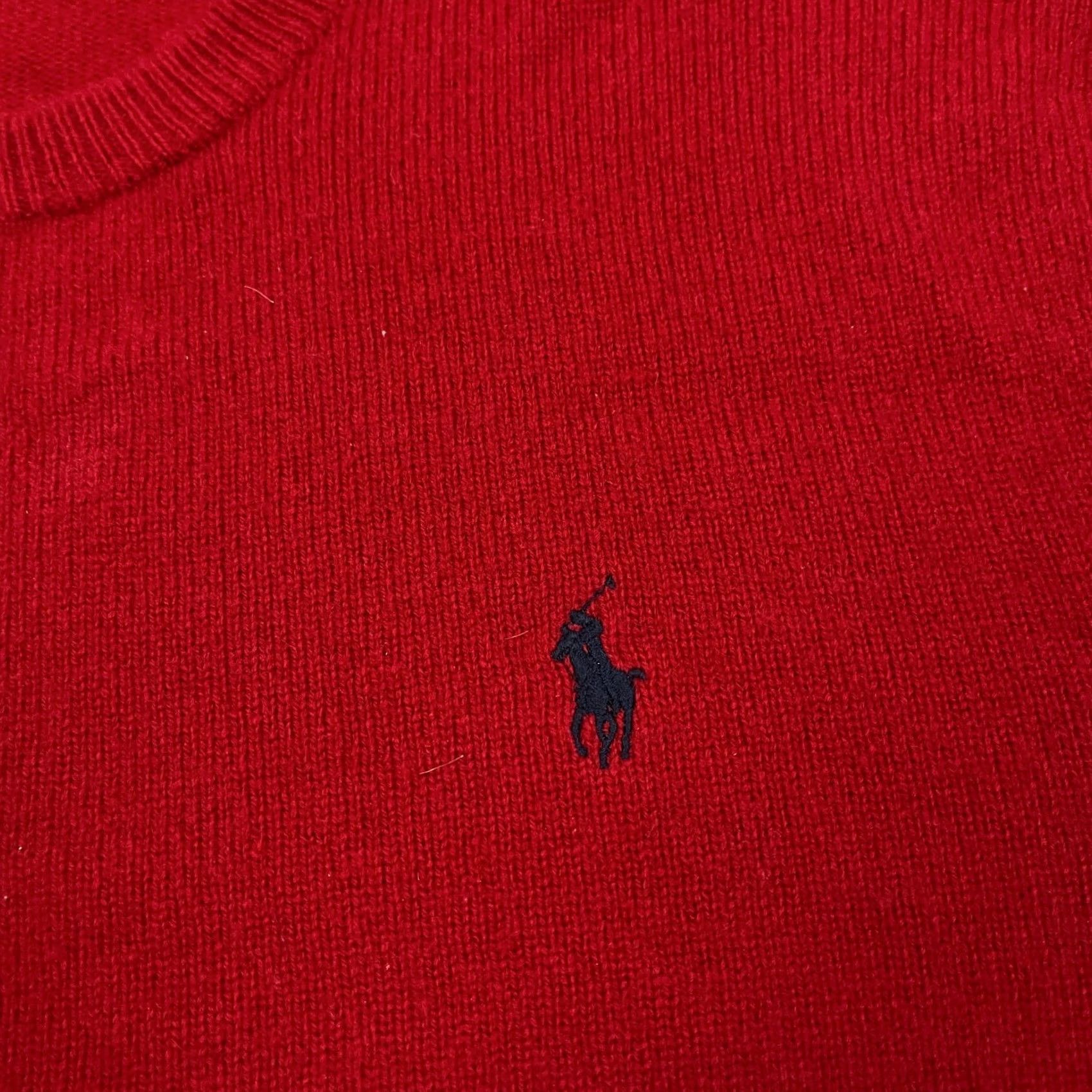 Polo Ralph Lauren Polo Ralph Lauren Sweater Mens L Red Wool Lambs Yarn Crewneck Jumper Preppy Pony Size US L / EU 52-54 / 3 - 2 Thumbnail