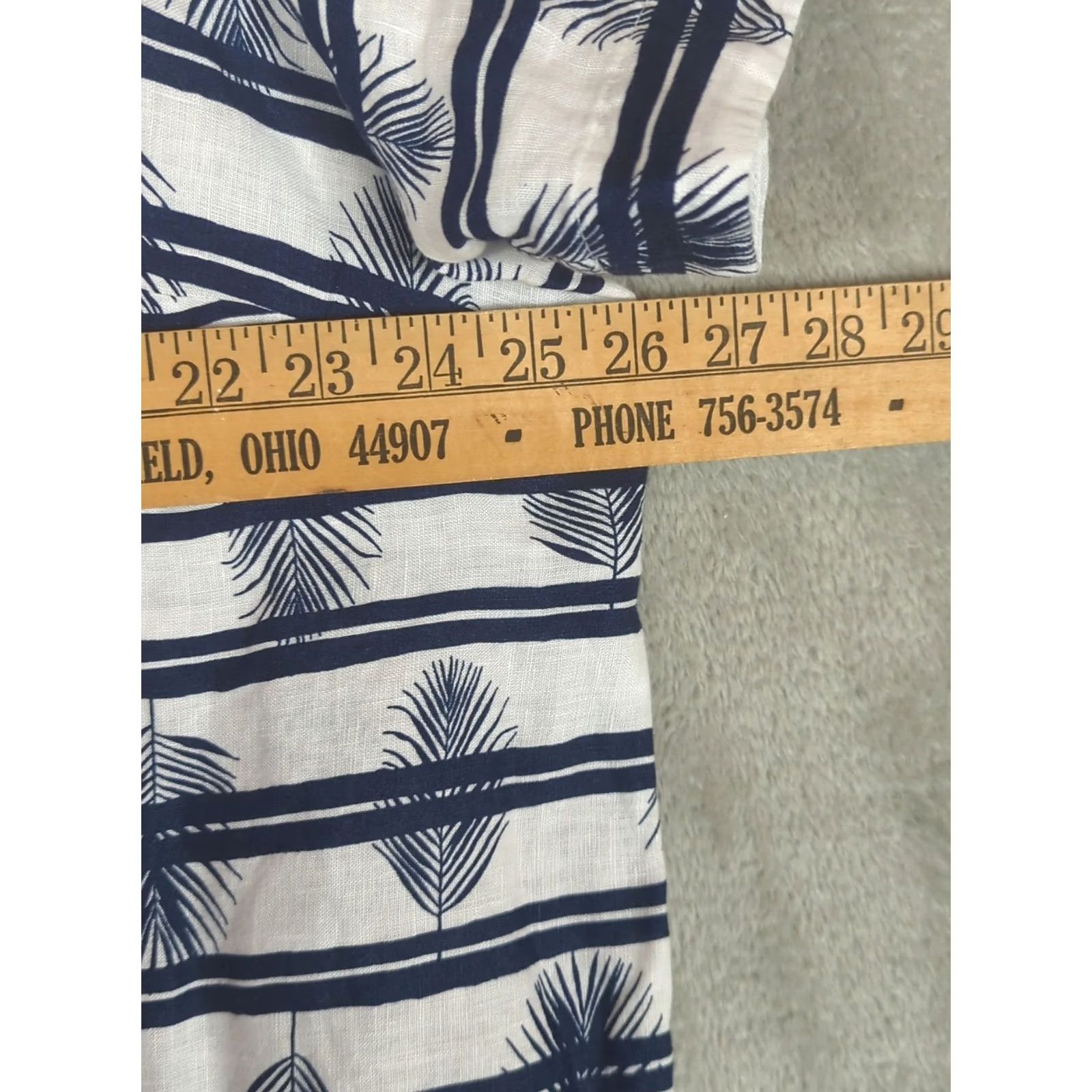 Lands' End Lands End Blue 100% Linen Top Shirt Short Sleeve 1X lagenlook Size XL / US 12-14 / IT 48-50 - 5 Thumbnail