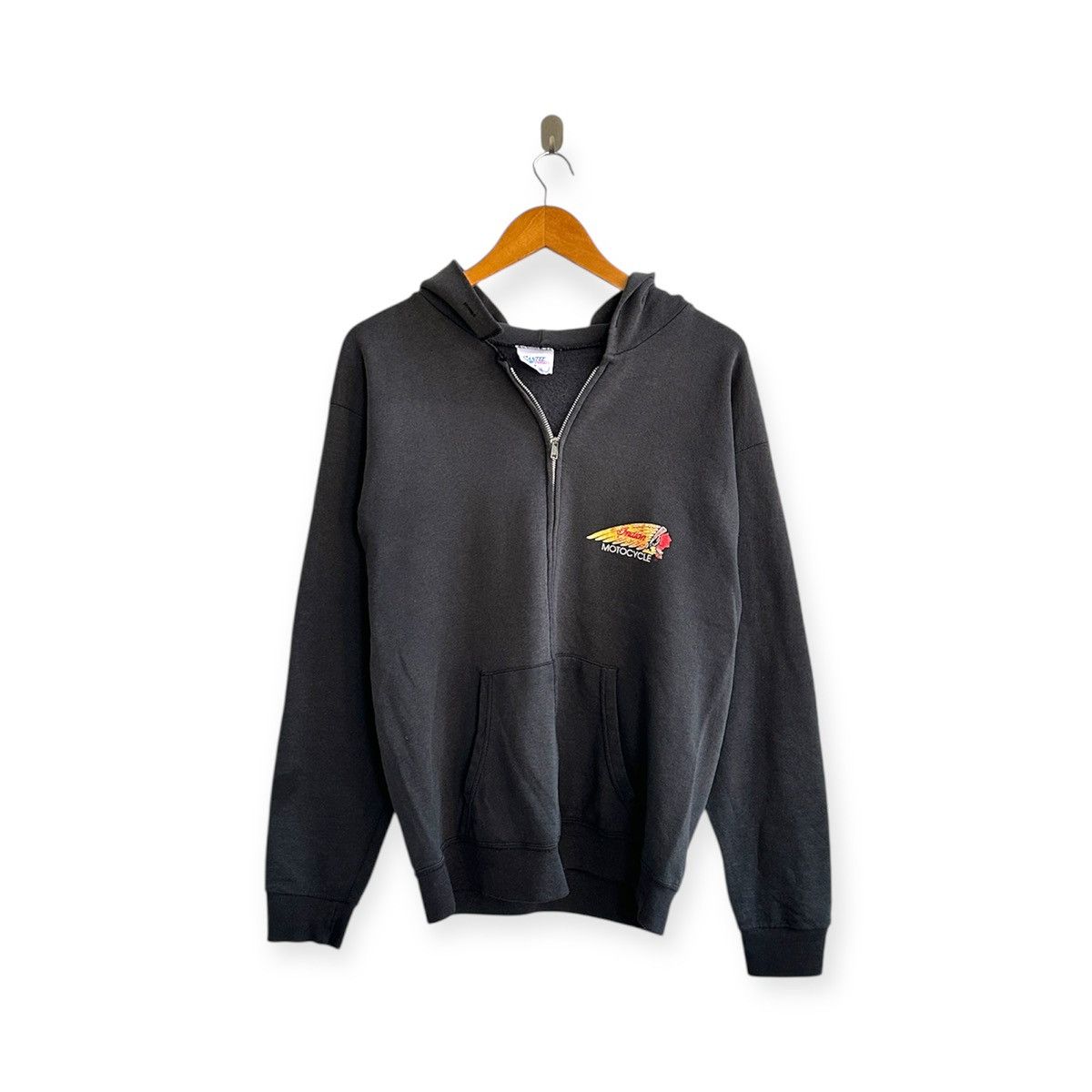 Indian Motorcycle vintage 90s INDIAN MOTOCYCLE big logo hoodie sweater Size US M / EU 48-50 / 2 - 2 Thumbnail