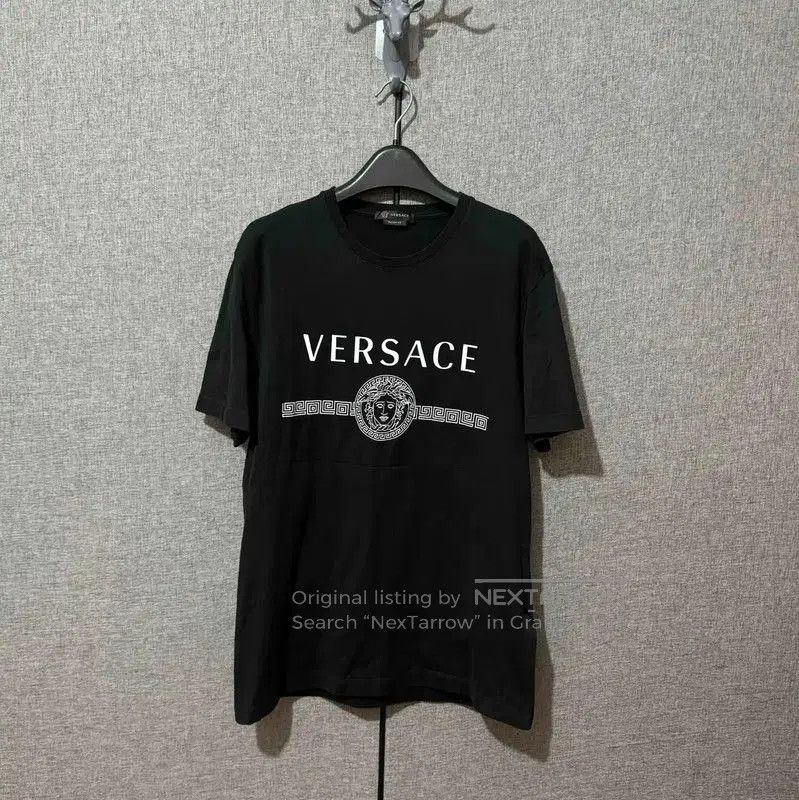 Versace Versace Black Cotton Logo T-Shirt for Men . Size US L / EU 52-54 / 3 - 1 Thumbnail