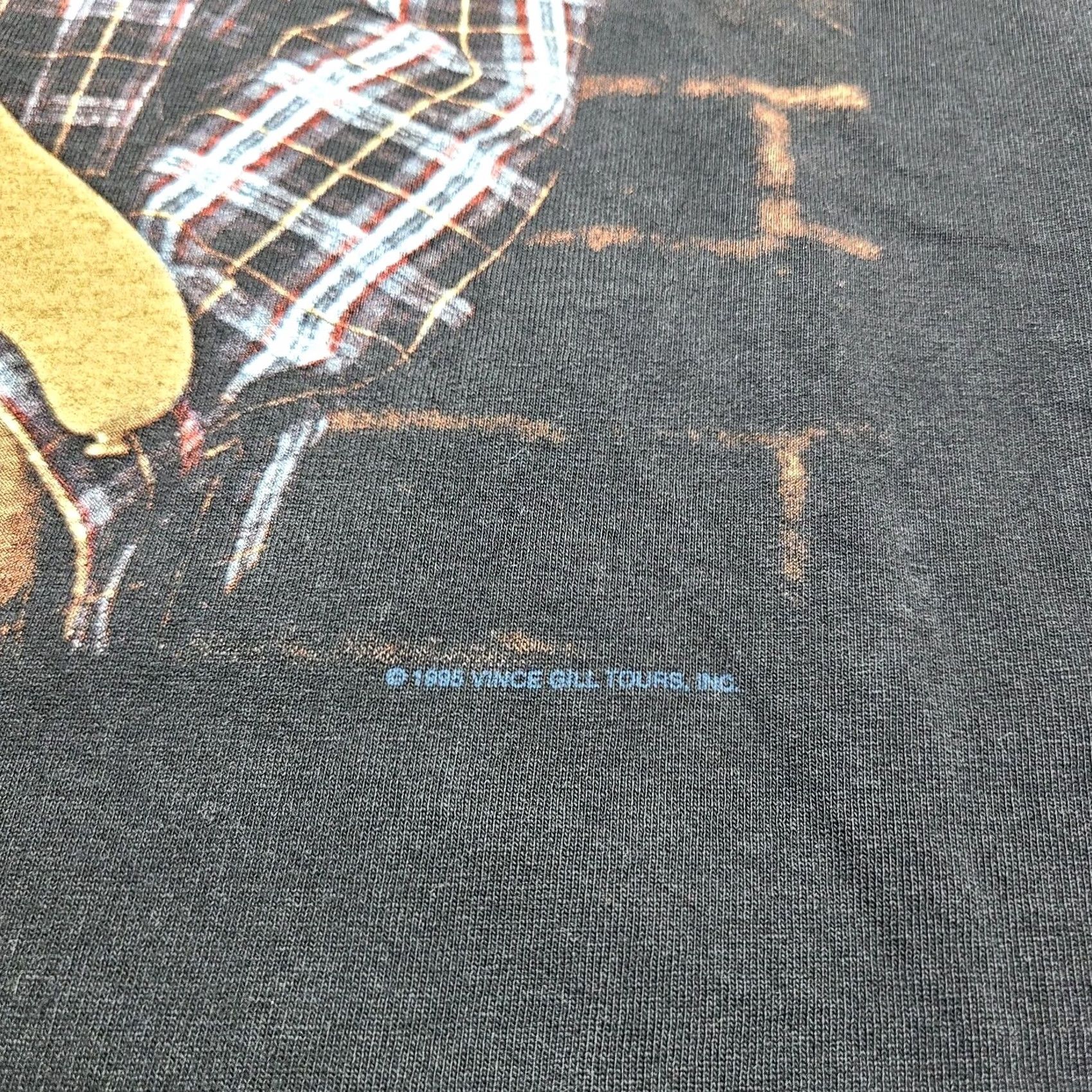 Hanes VINTAGE Vince Gill 1995 Concert Tour T-Shirt Men XL Black Hanes Crew Neck Short Sleeve Graphic Print Music 90s Shirt Mens Size US XL / EU 56 / 4 - 3 Thumbnail