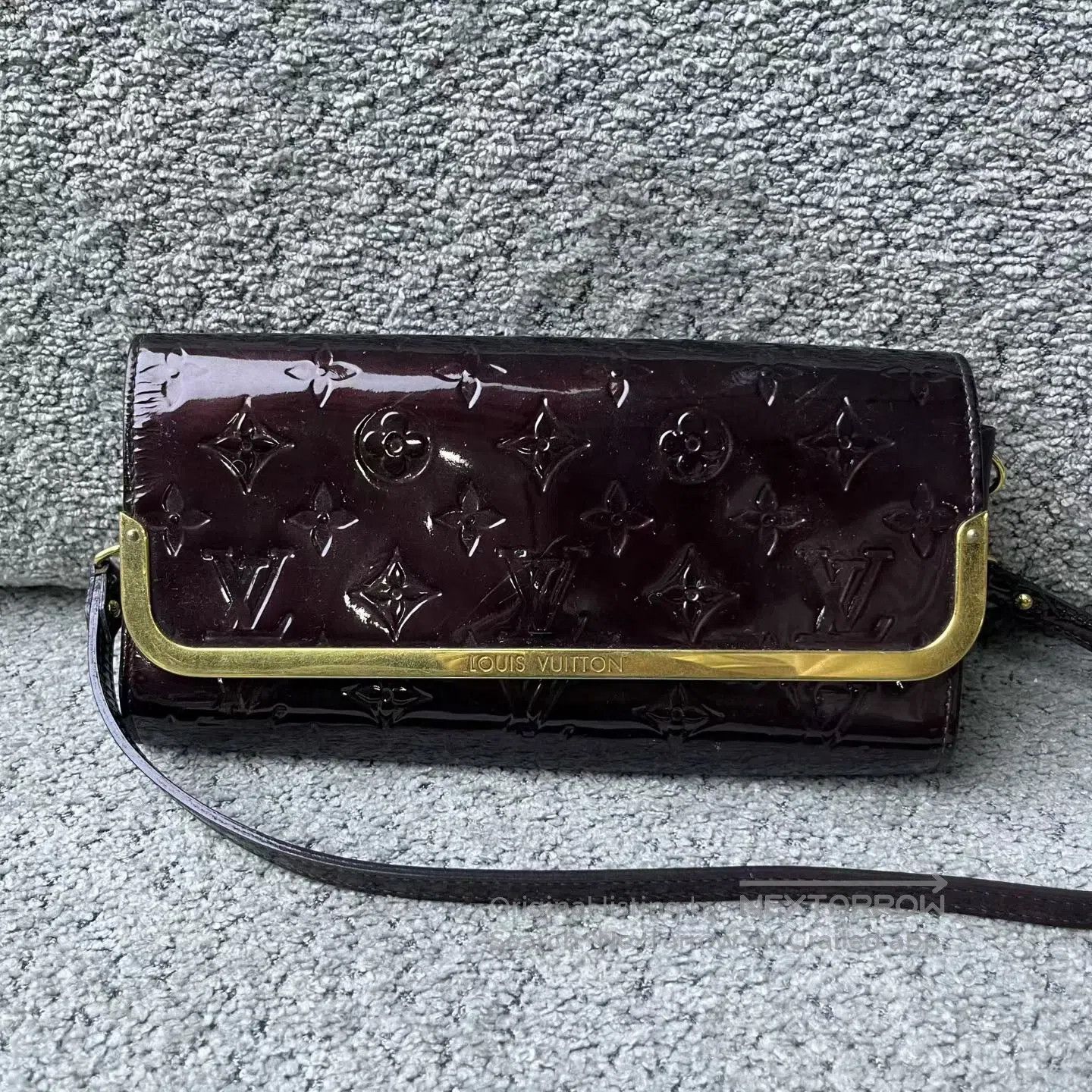 Louis Vuitton Louis Vuitton Cherry-colored letter-printed leather single Size ONE SIZE - 4 Thumbnail