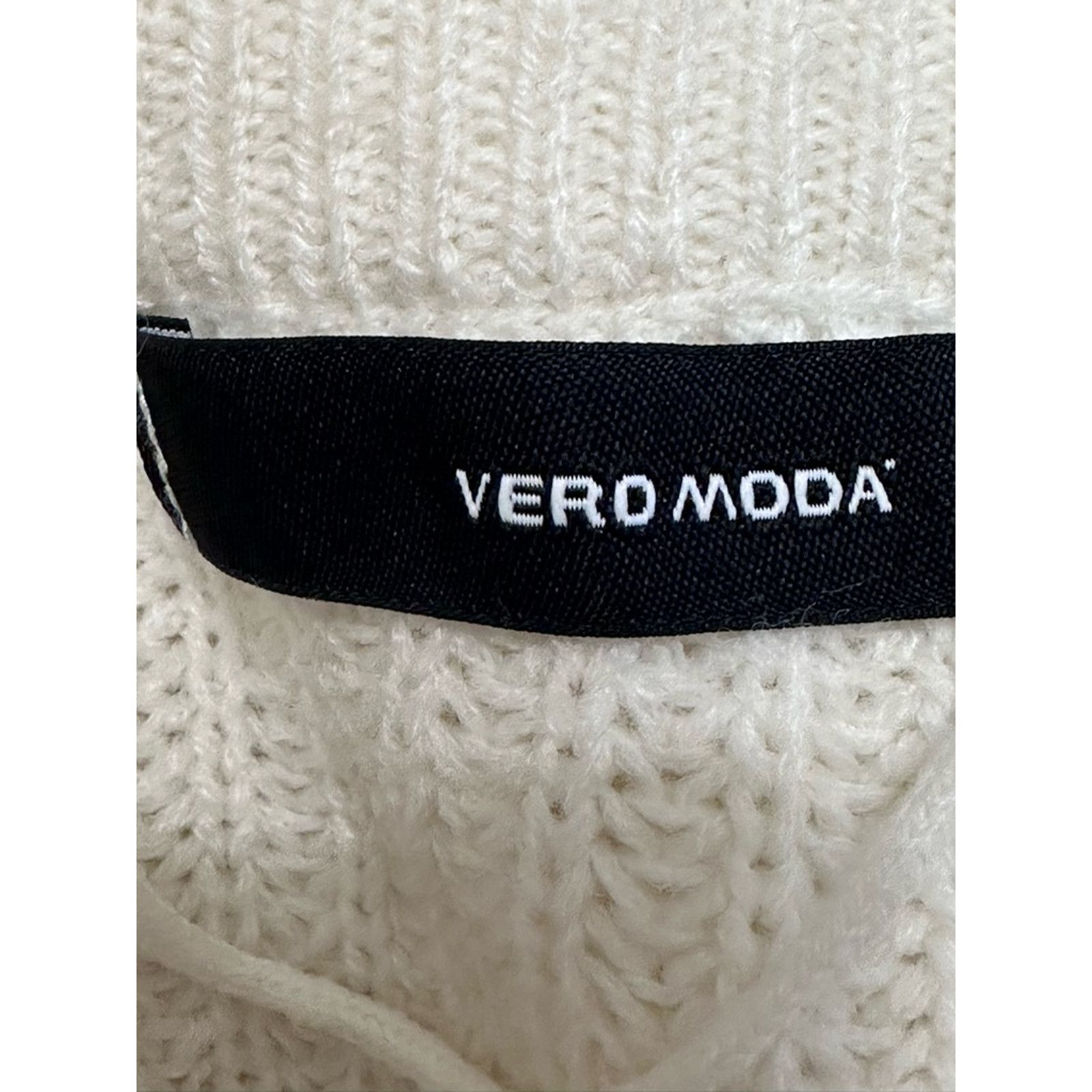 Other Vero Moda Sweater Dress Knit Mini Soft Off-White XS NWOT Size XS / US 0-2 / IT 36-38 - 8 Thumbnail