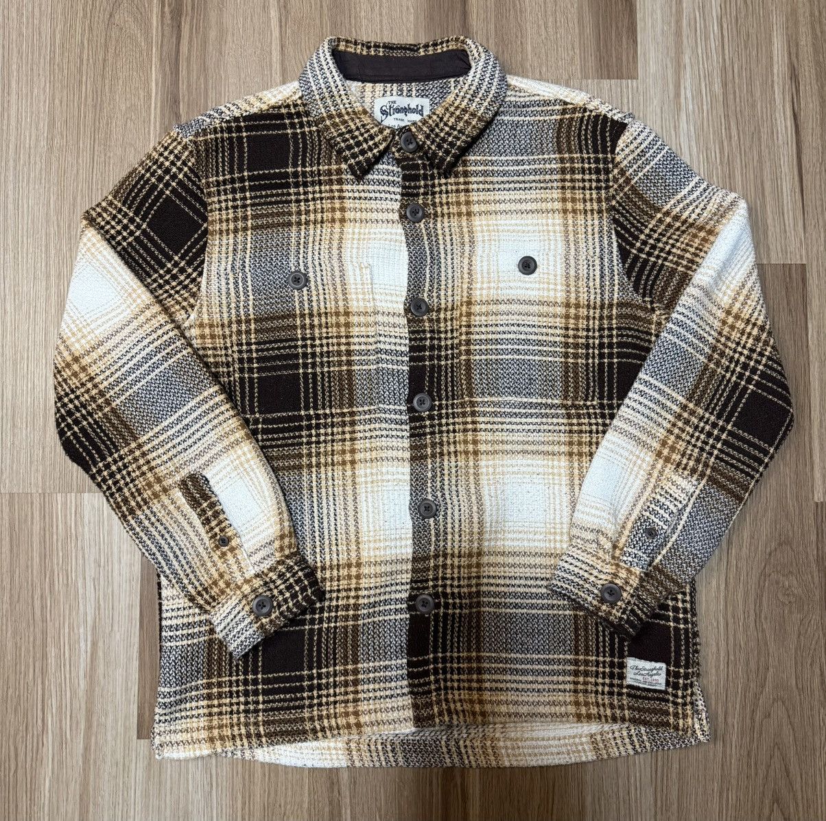 The Stronghold The Stronghold Mens Shirt M Brown White Plaid Jacket Flannel Size US M / EU 48-50 / 2 - 1 Thumbnail