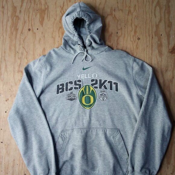 NCAA × Nike Nike Center Swoosh Oregon Ducks BCS 2011 Hoodie Sweatshirt Size US L / EU 52-54 / 3 - 2 Thumbnail