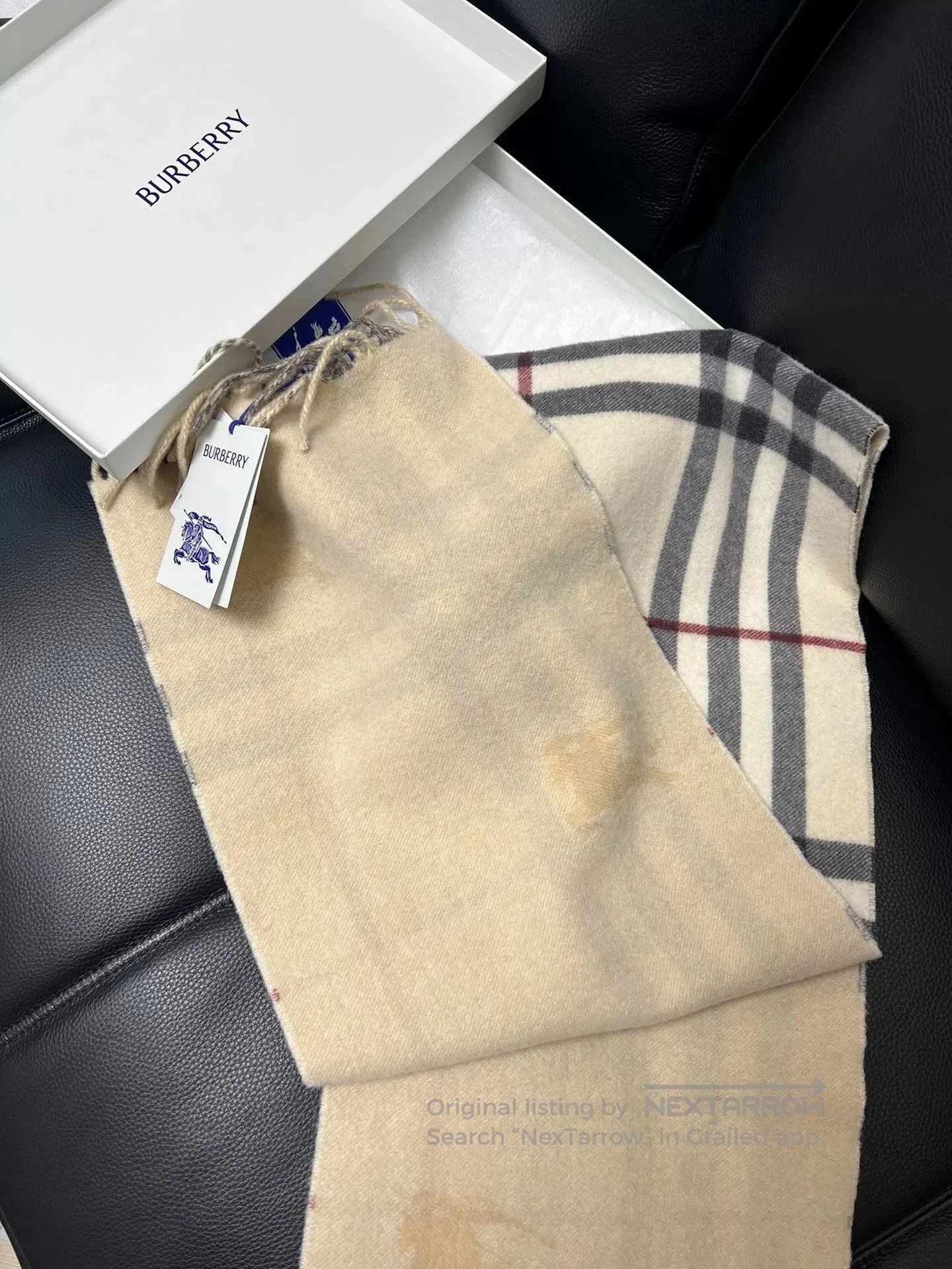 Burberry Burberry Cashmere Fringe Scarf. Size ONE SIZE - 6 Thumbnail