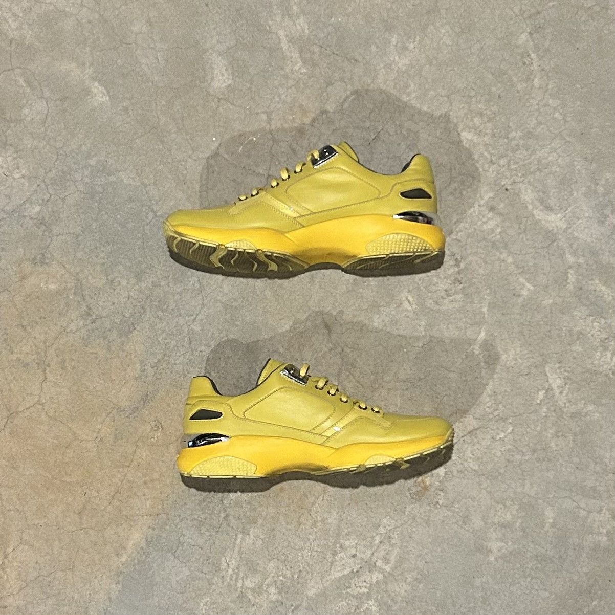 Designer × Salvatore Ferragamo Salvatore Ferragamo Yellow Leather Trainers US 8.5 Rare Size US 8.5 / EU 41-42 - 3 Thumbnail