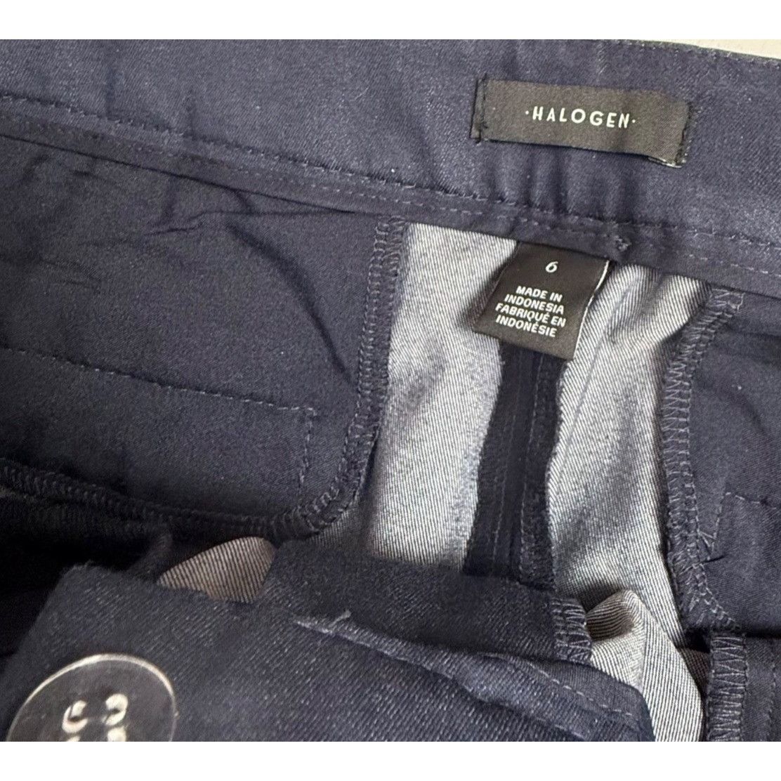 Other Halogen Women's Crop Pants Trousers Classic Straight-Leg Blu Size 28" / US 6 / IT 42 - 2 Thumbnail