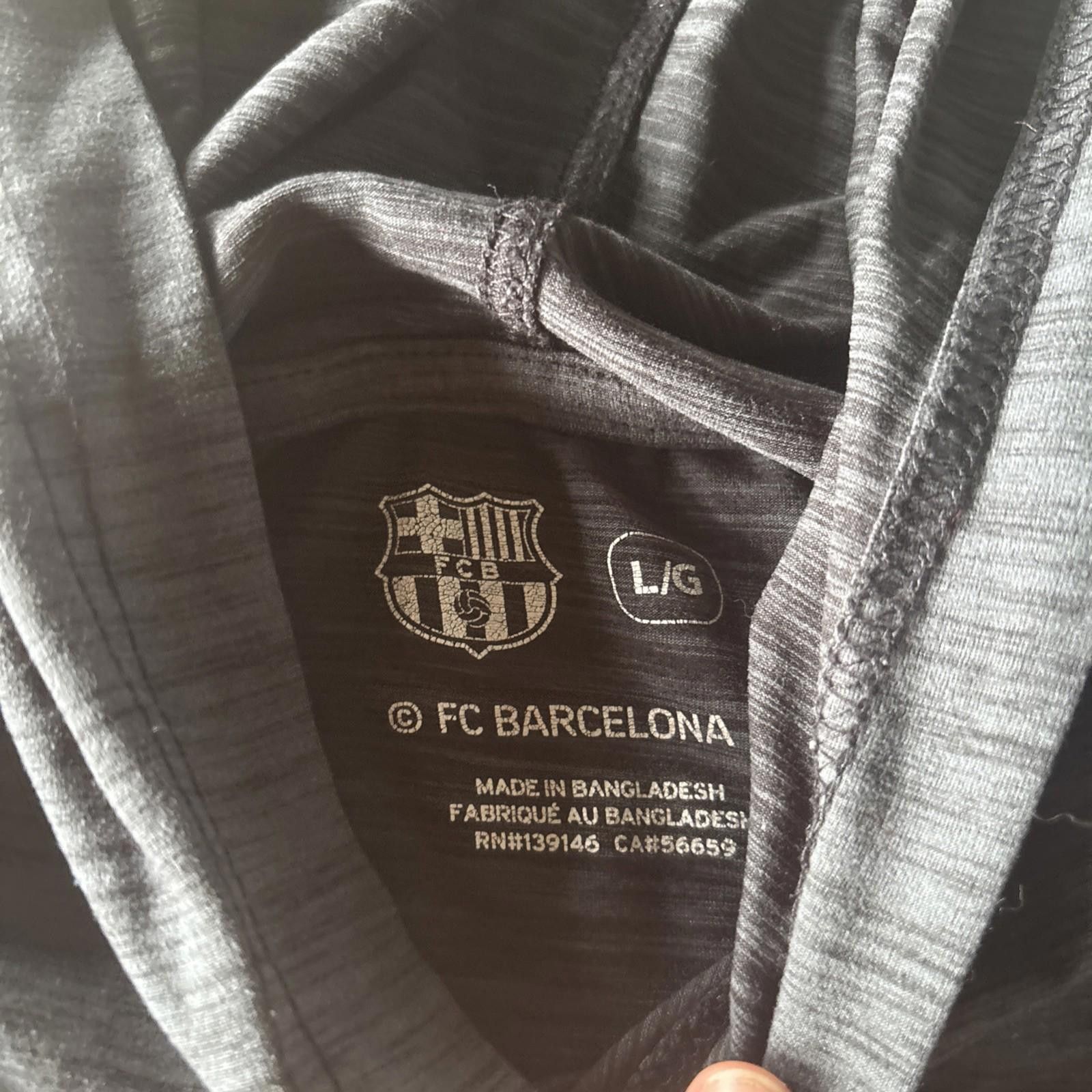 Designer Barcelona Sweater Men Large Gray Soccer FCB Barca Sweatshirt Size ONE SIZE - 3 Thumbnail