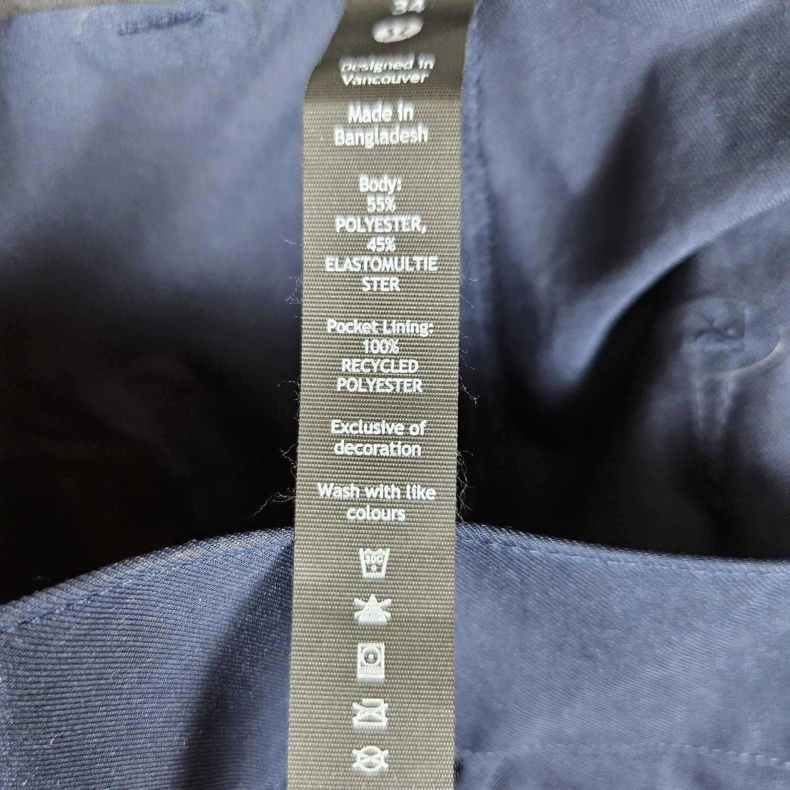 Lululemon Lululemon Pant Men 34x27 Navy Relaxed Cropped Chino Size US 34 / EU 50 - 7 Thumbnail