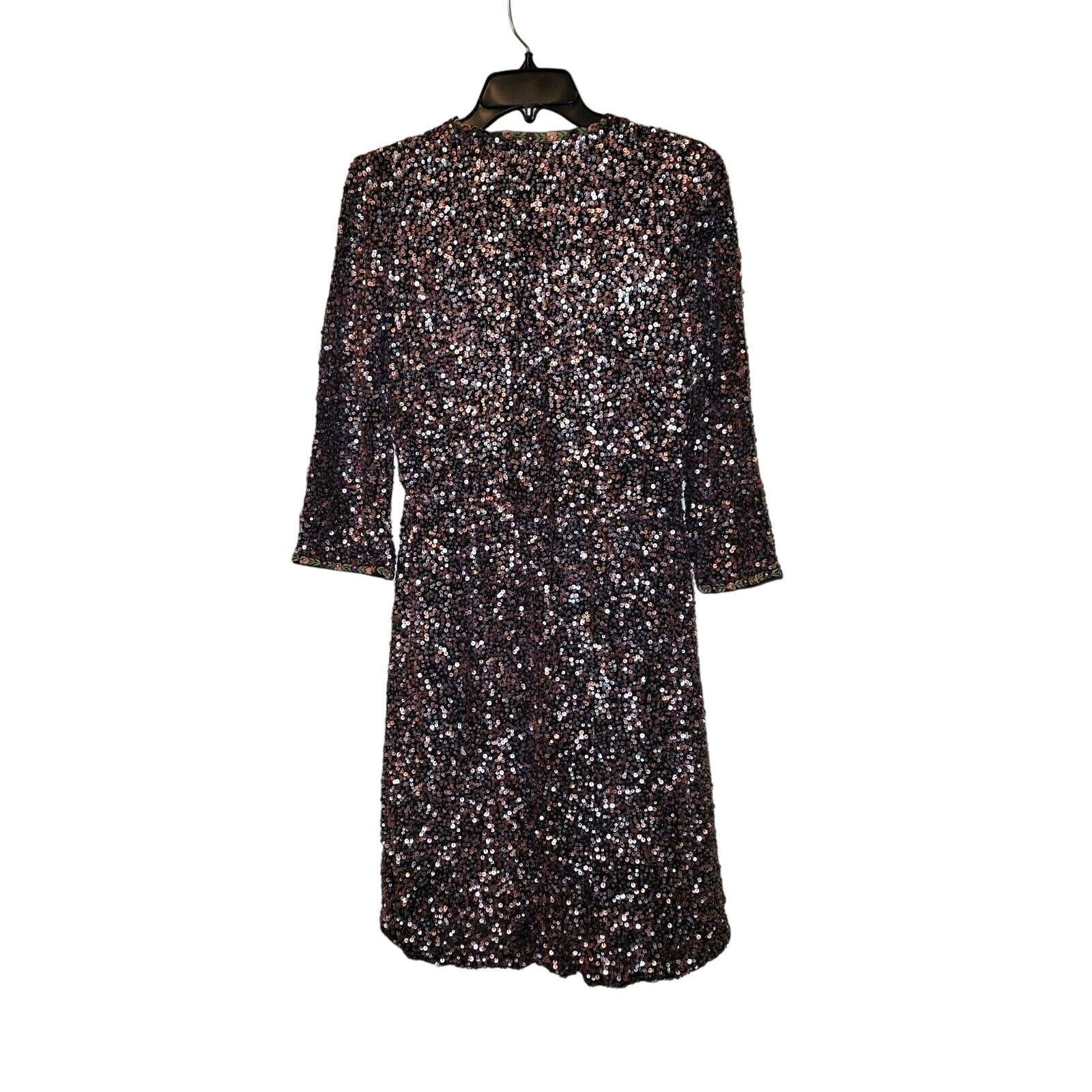 Anthropologie New Varun Bahl Sequined Wrap Mini Dress $348 Size 2 Size XS / US 0-2 / IT 36-38 - 5 Thumbnail