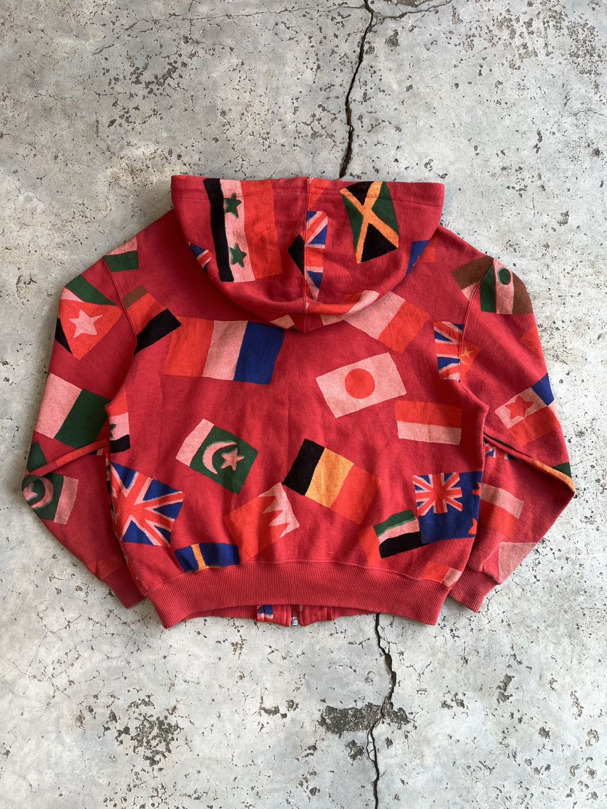 Issey Miyake Vintage 80/90s Issey Miyake World Flags Hoodie Size US M / EU 48-50 / 2 - 8 Thumbnail