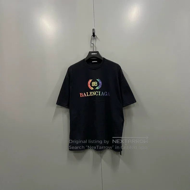 Balenciaga Balenciaga Colorful Wheat BB Printed Short Sleeve Size US M / EU 48-50 / 2 - 1 Thumbnail