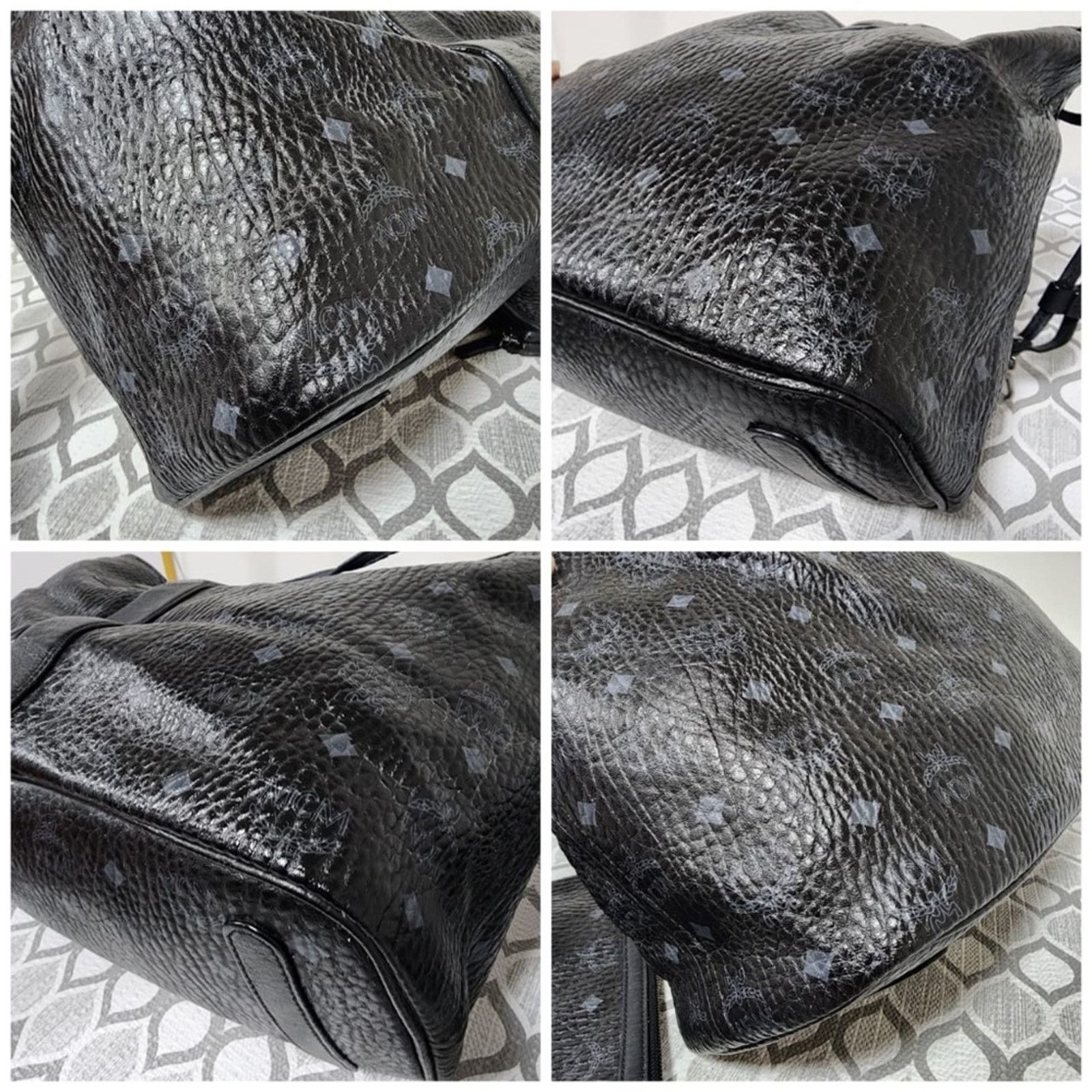 MCM MCM Visetos Medium Liz Reversible Shopper Tote/Pochete Black Size ONE SIZE - 10 Thumbnail