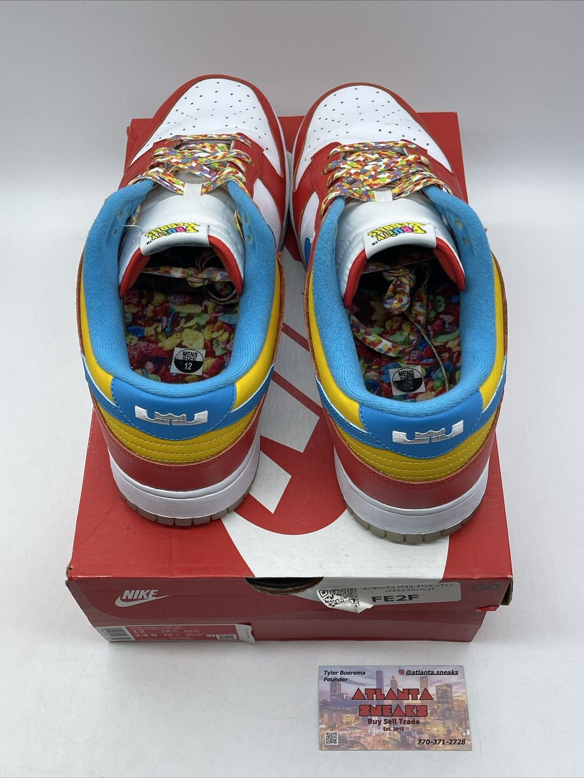 Nike Lebron James x fruity pebbles x dunk low Size US 12 / EU 45 - 6 Thumbnail