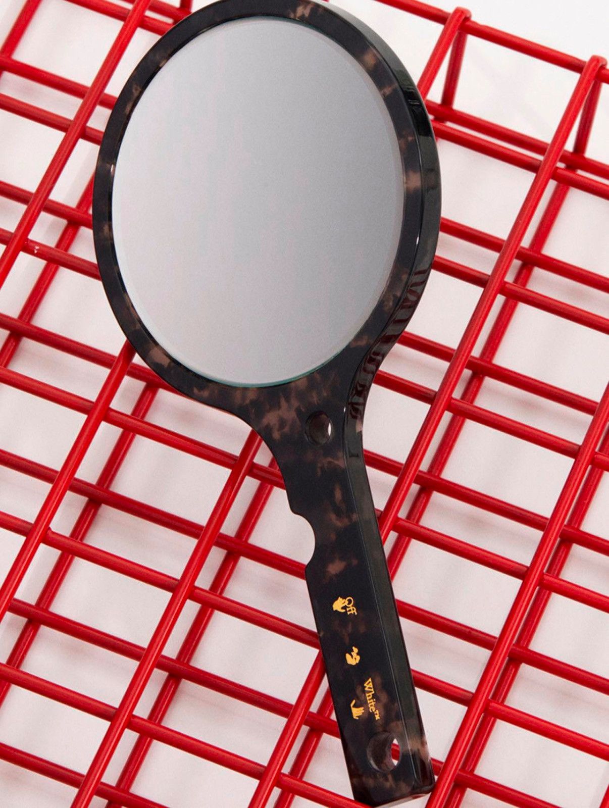 Off-White Off-White Meteor Hand Mirror Dark Havana Gold Size ONE SIZE - 4 Thumbnail