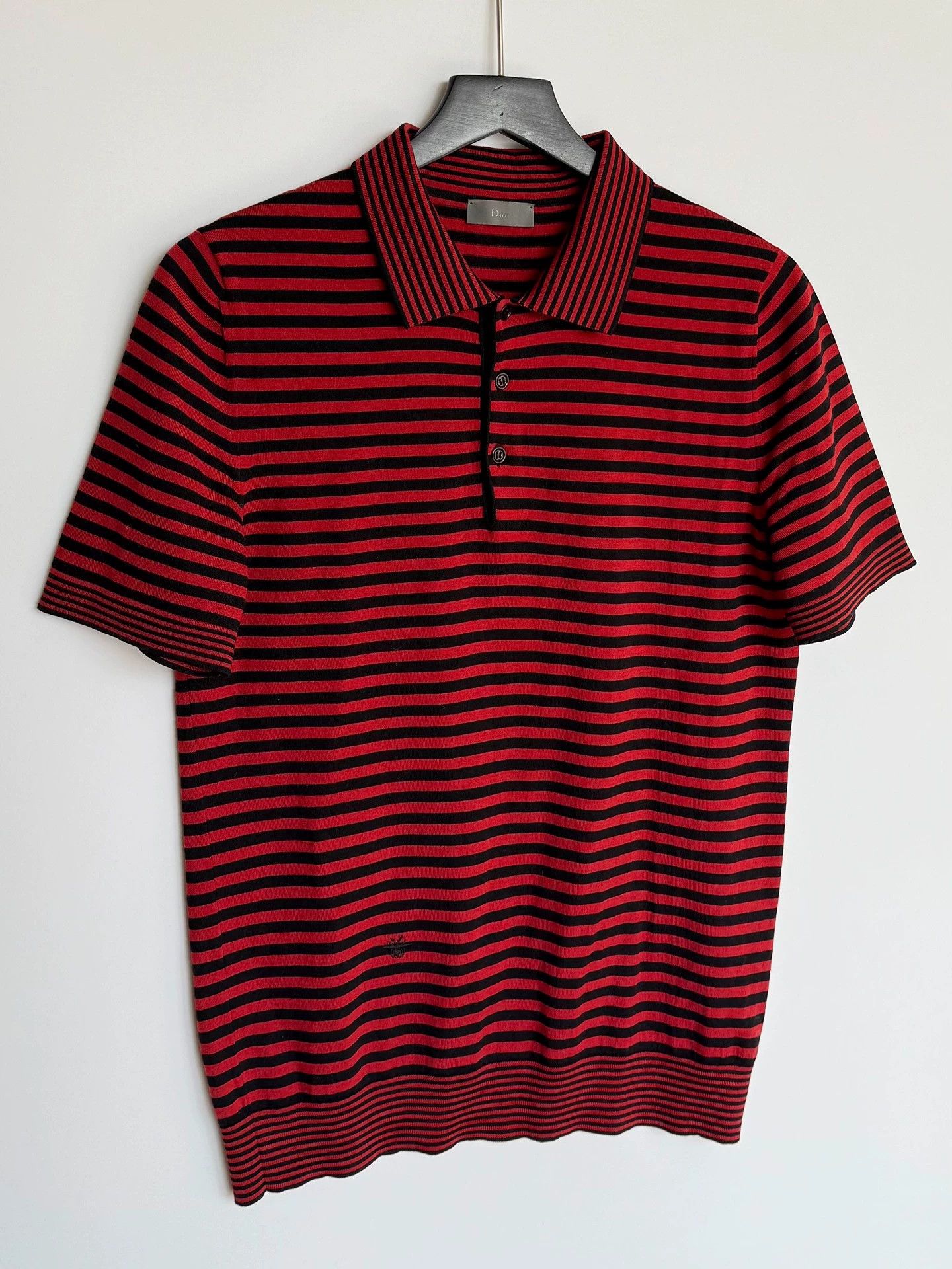 Dior Dior Homme 100% Wool Striped Polo T-Shirt KVA Last Size US M / EU 48-50 / 2 - 5 Thumbnail