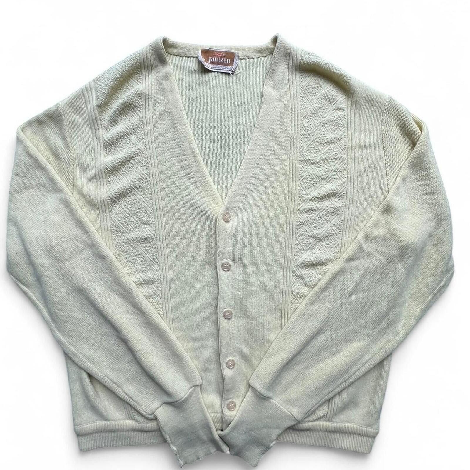 Jantzen 1960s Jantzen Wool Cardigan Button Up Sweater Size Medium Size XL / US 12-14 / IT 48-50 - 1 Thumbnail