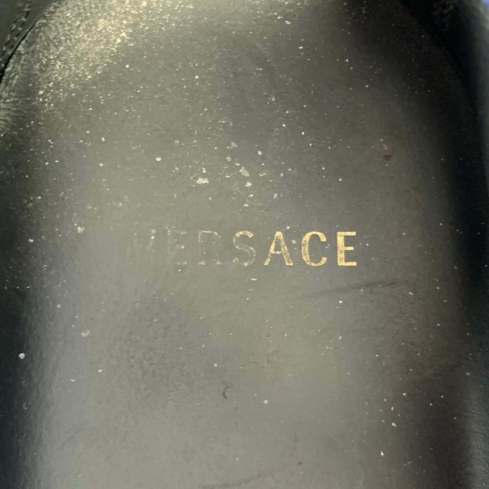 Versace VERSACE Bluette Oro- Purple Textured Suede Drivers Loafers Size US 8 / EU 41 - 8 Thumbnail