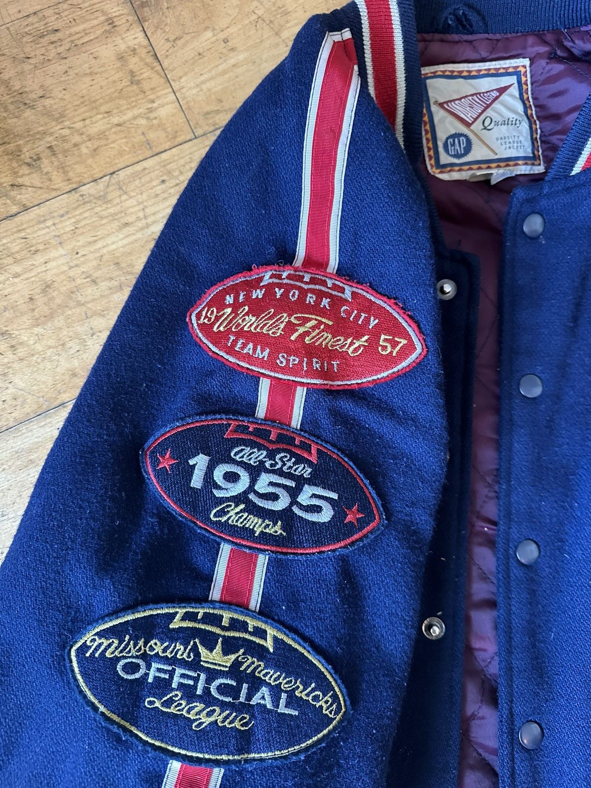 Gap 90s Vintage Legends Wool Gap Varsity Jacket Size US L / EU 52-54 / 3 - 2 Thumbnail